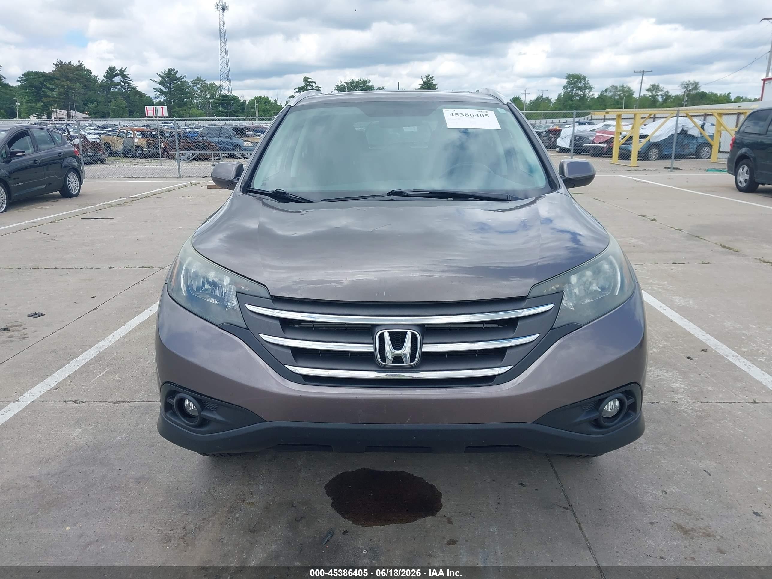 2014 Honda Cr-v Ex-l Brown vin: 5J6RM4H71EL017975
