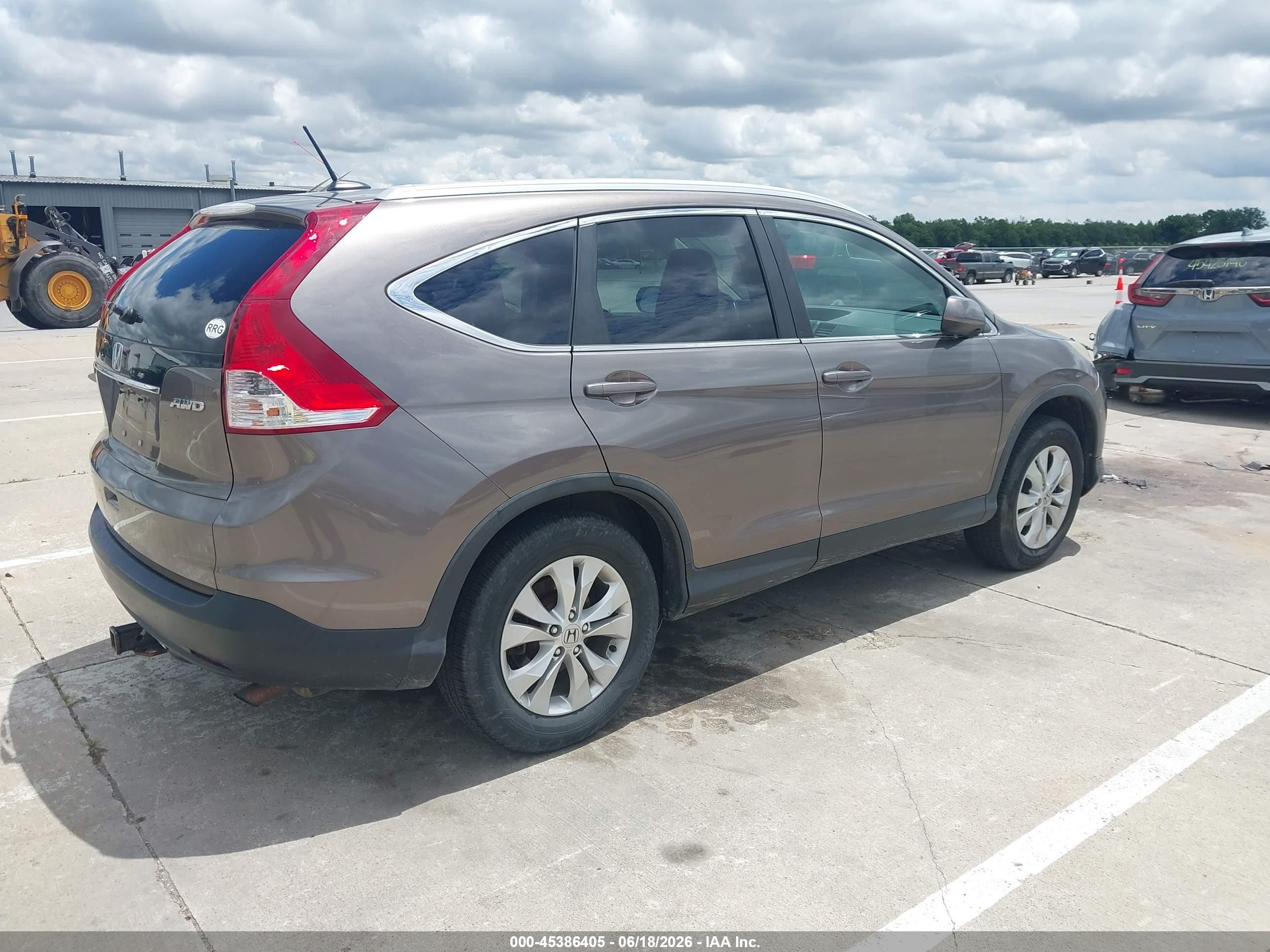 2014 Honda Cr-v Ex-l Brown vin: 5J6RM4H71EL017975