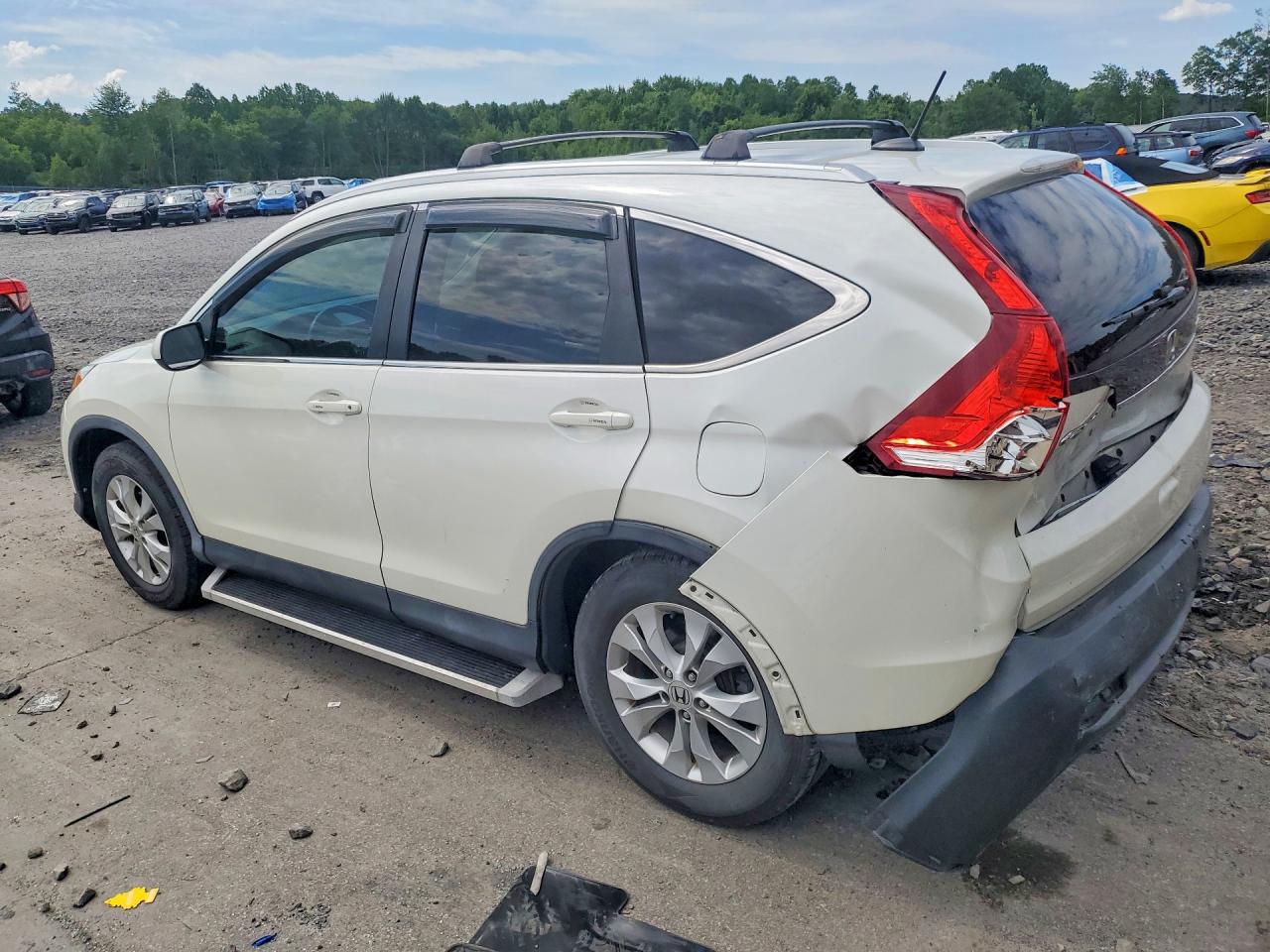 2014 Honda Cr-v Exl White vin: 5J6RM4H71EL030483