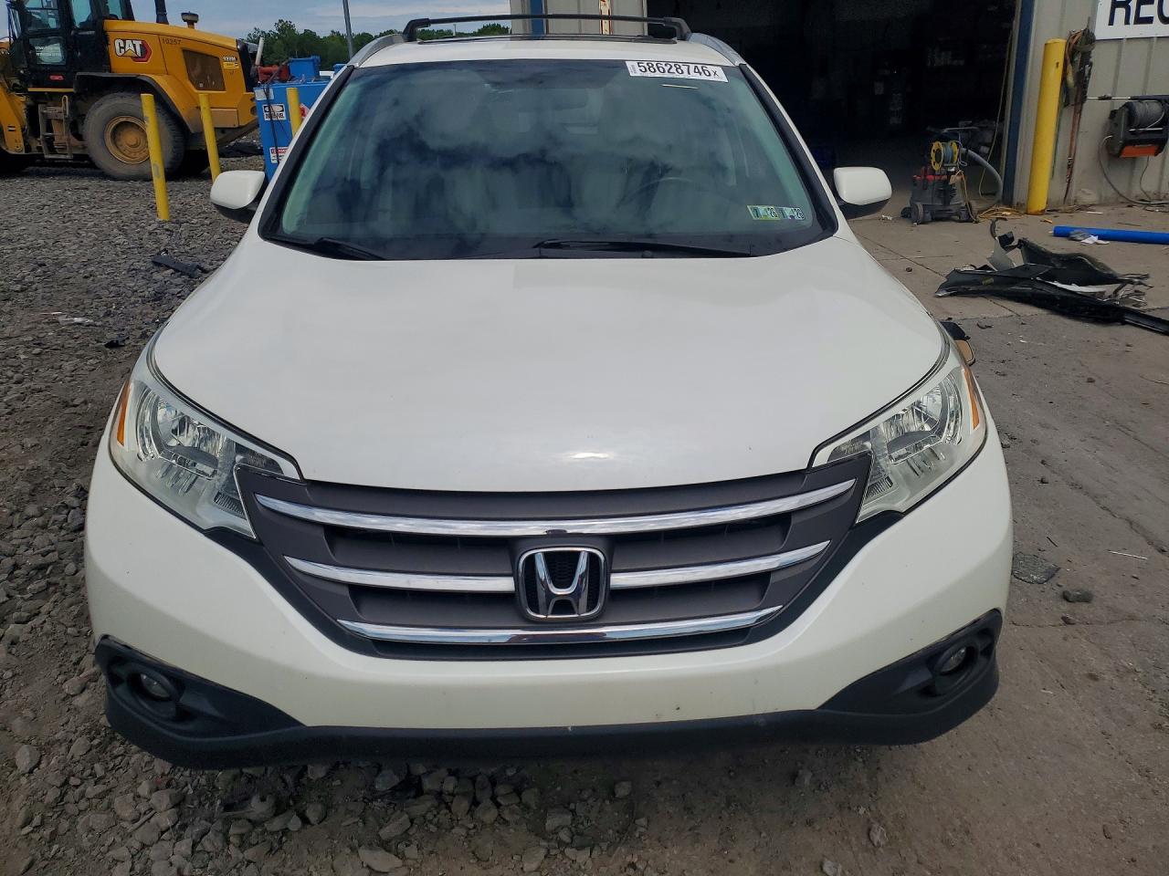 2014 Honda Cr-v Exl White vin: 5J6RM4H71EL030483