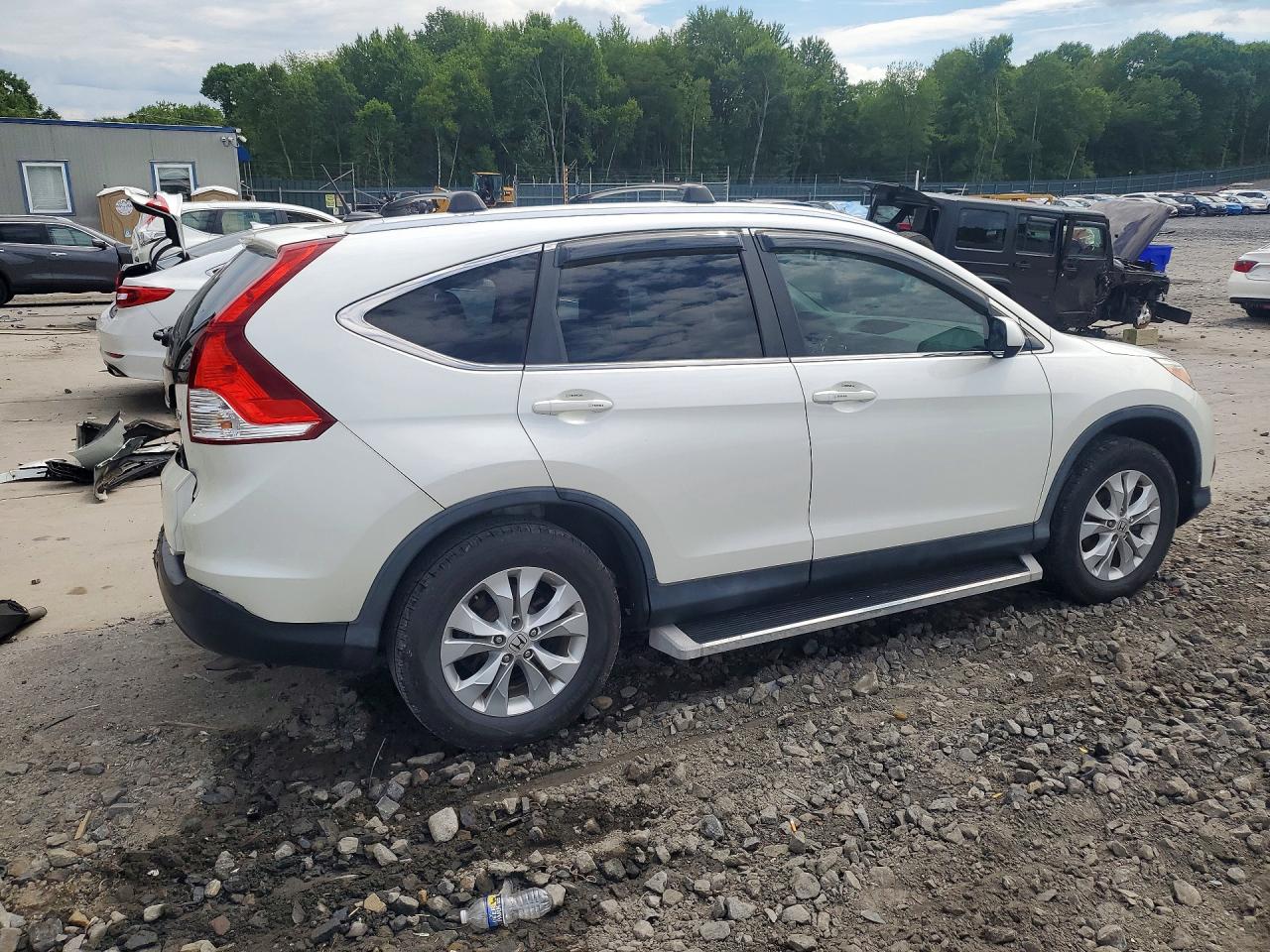 2014 Honda Cr-v Exl White vin: 5J6RM4H71EL030483