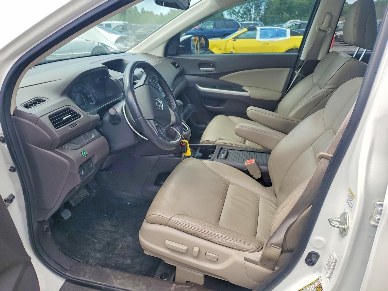 2014 Honda Cr-v Exl White vin: 5J6RM4H71EL030483