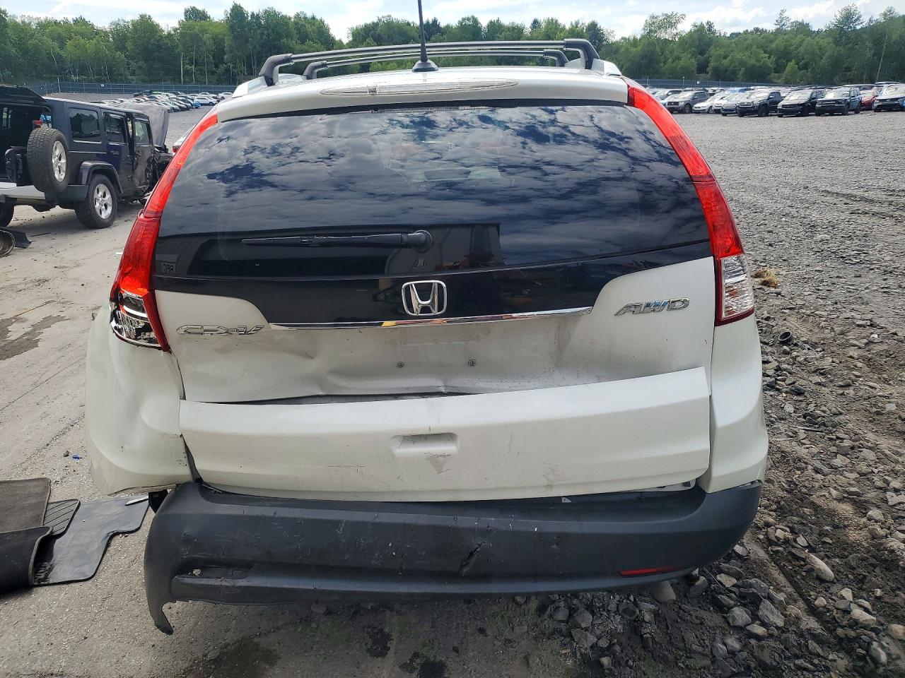2014 Honda Cr-v Exl White vin: 5J6RM4H71EL030483