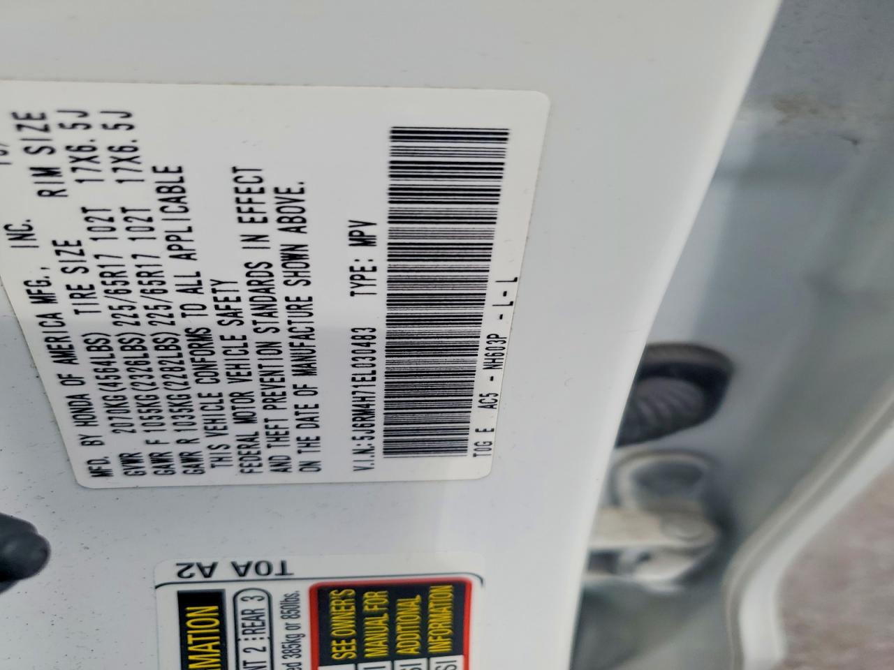 2014 Honda Cr-v Exl White vin: 5J6RM4H71EL030483