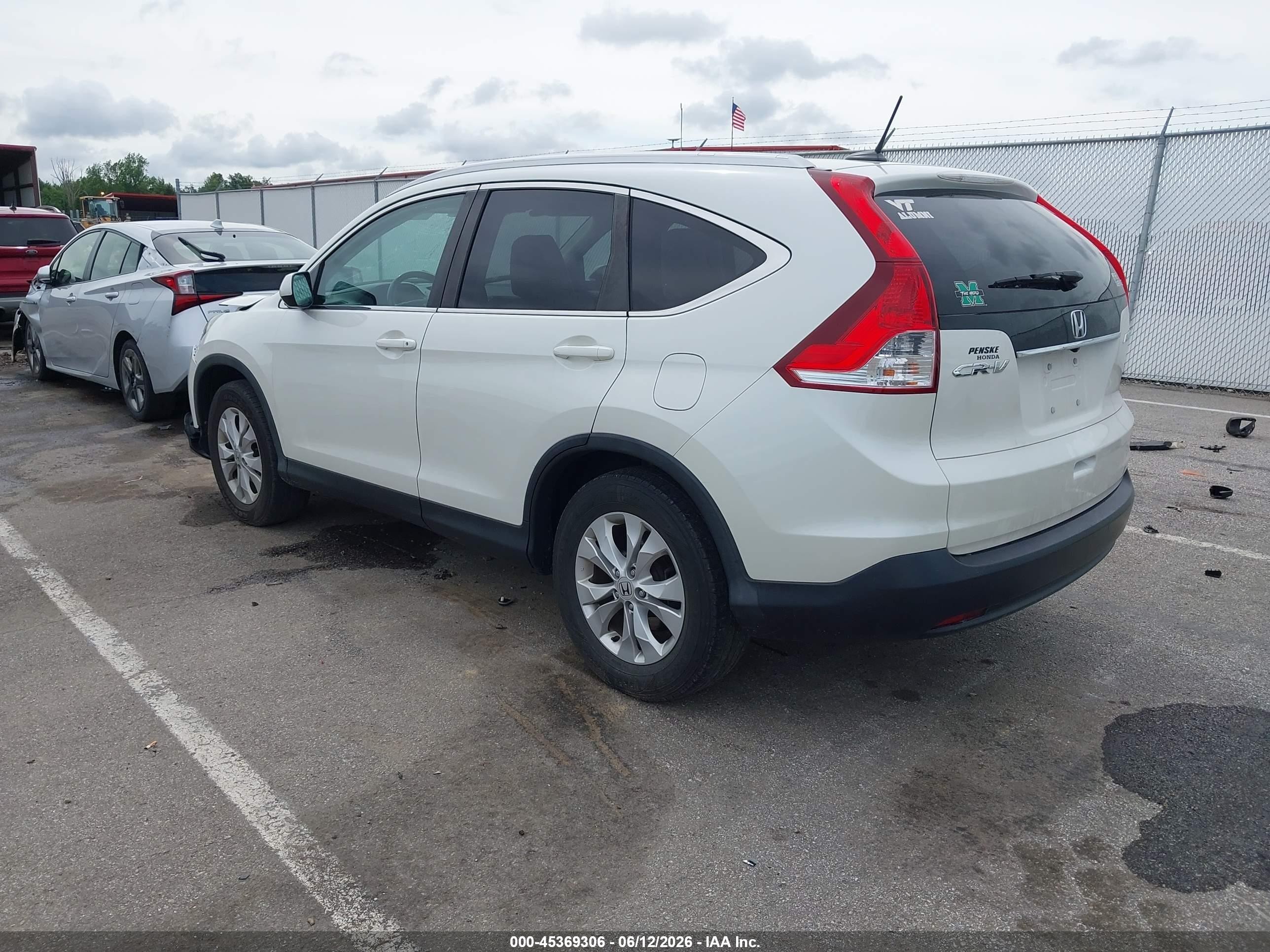 2014 Honda Cr-v Ex-l White vin: 5J6RM4H71EL041712
