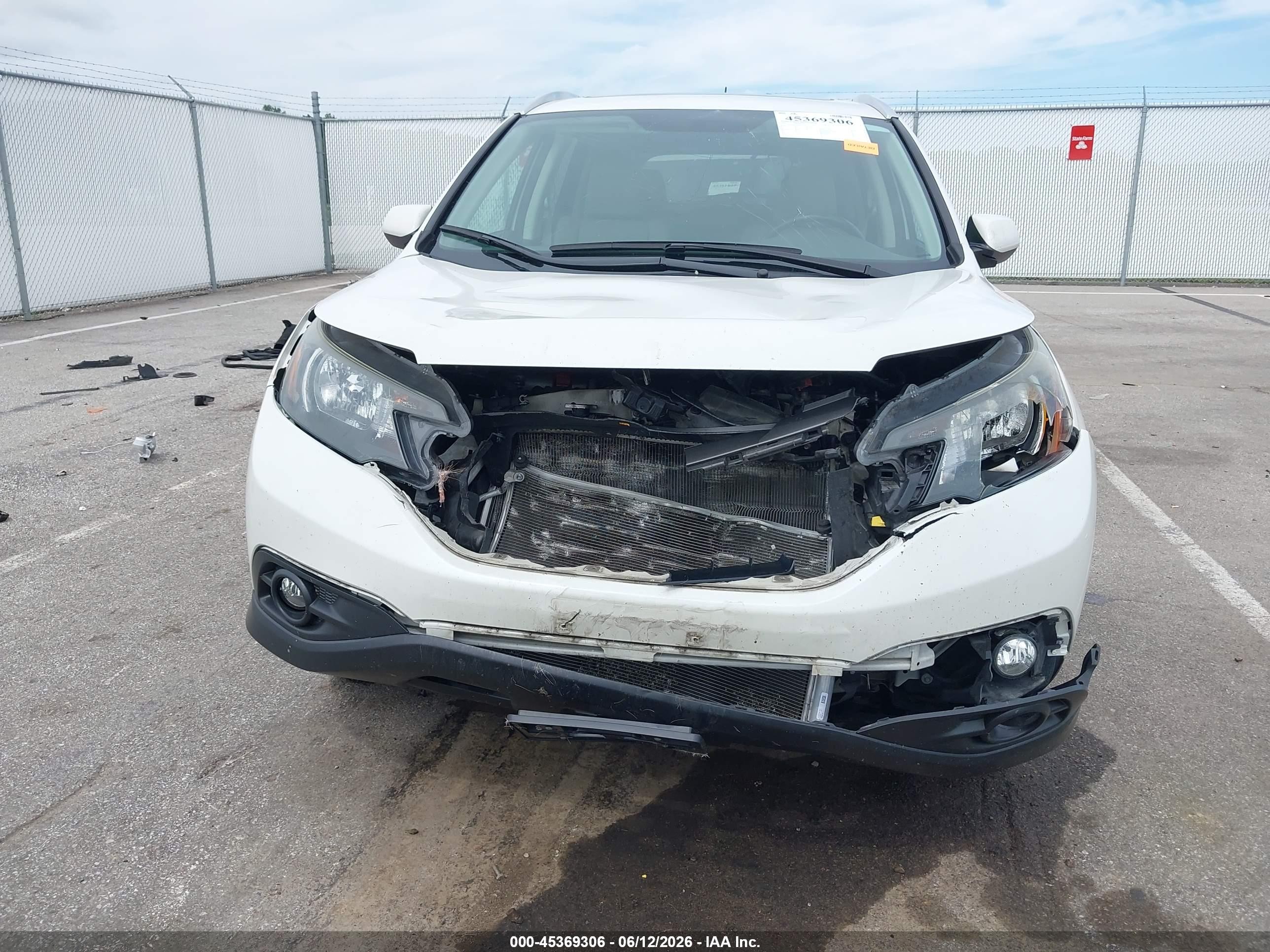 2014 Honda Cr-v Ex-l White vin: 5J6RM4H71EL041712