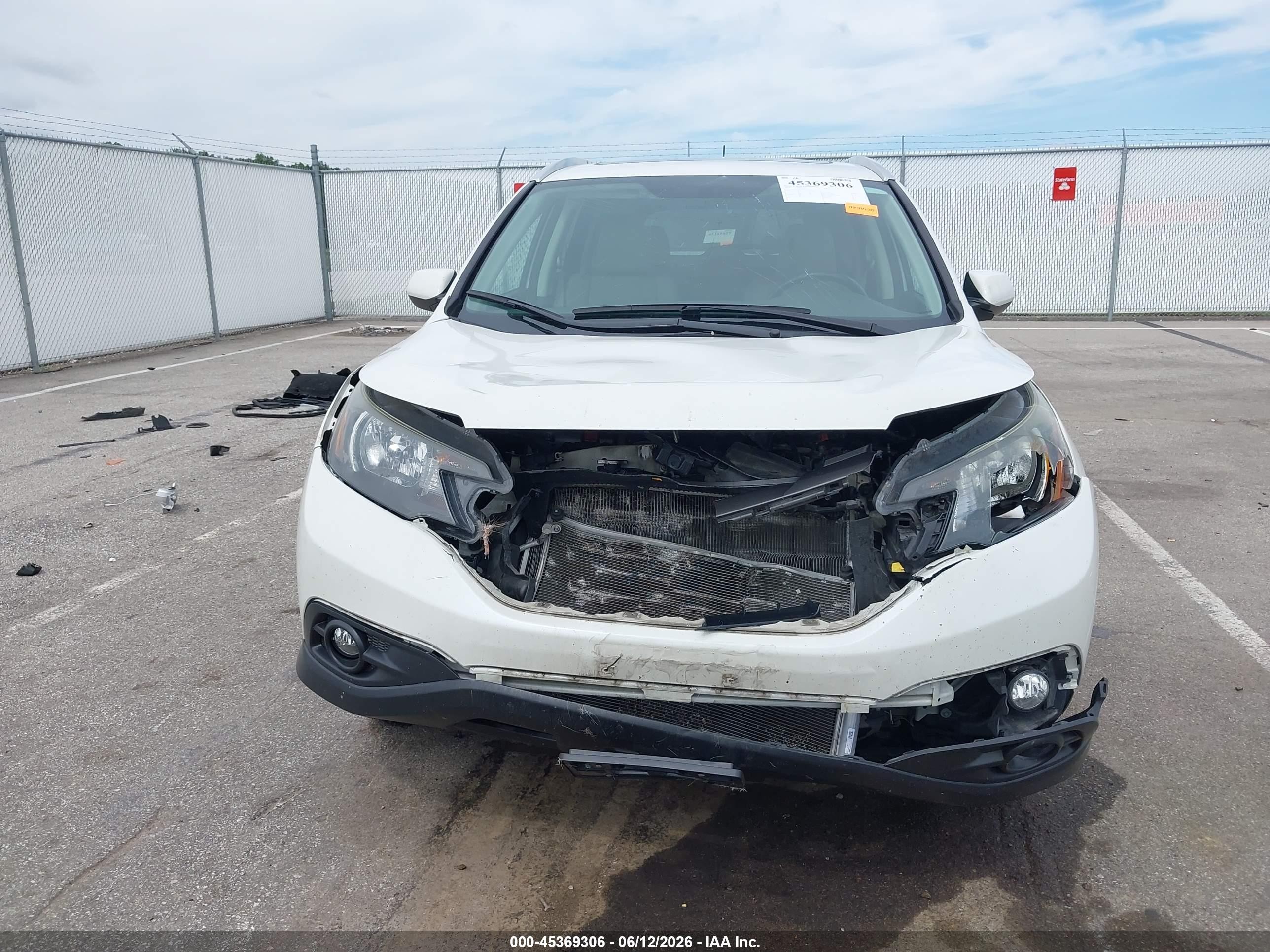 2014 Honda Cr-v Ex-l White vin: 5J6RM4H71EL041712