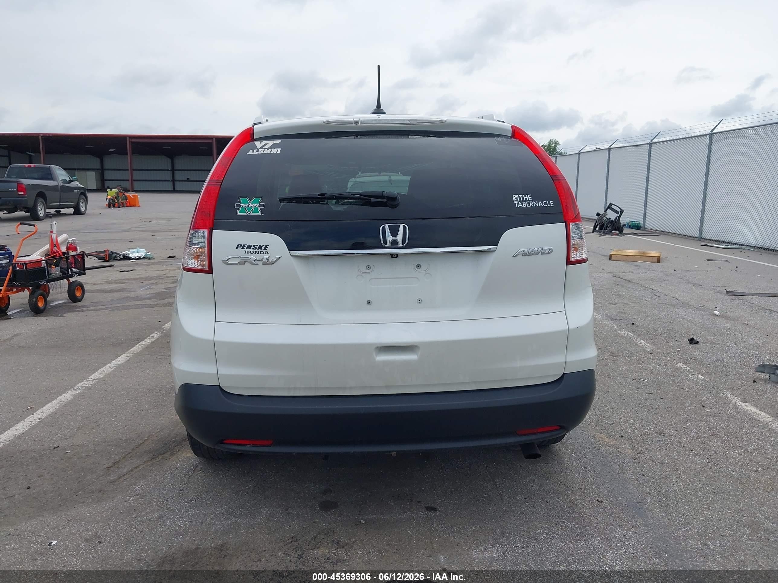 2014 Honda Cr-v Ex-l White vin: 5J6RM4H71EL041712