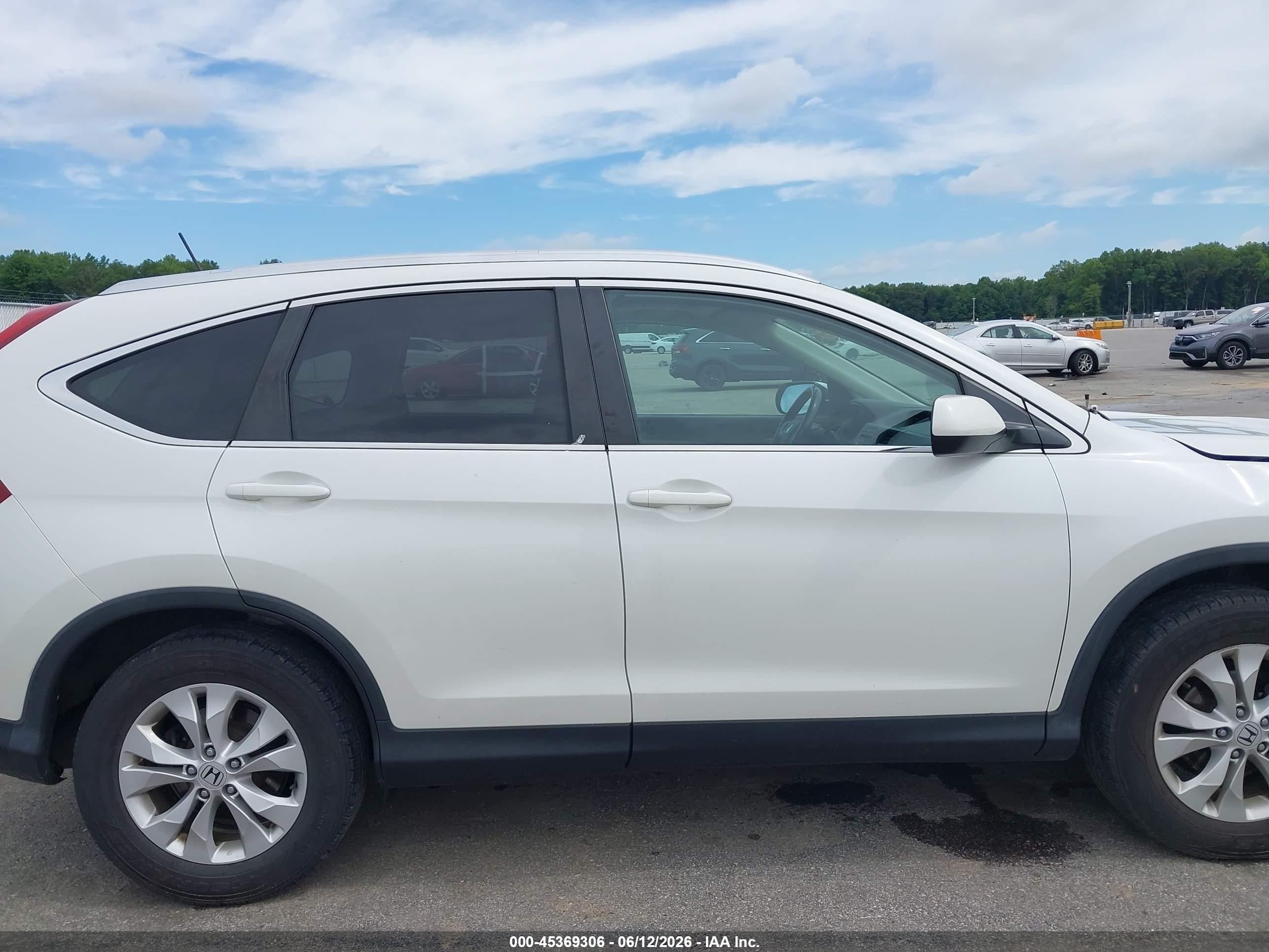 2014 Honda Cr-v Ex-l White vin: 5J6RM4H71EL041712