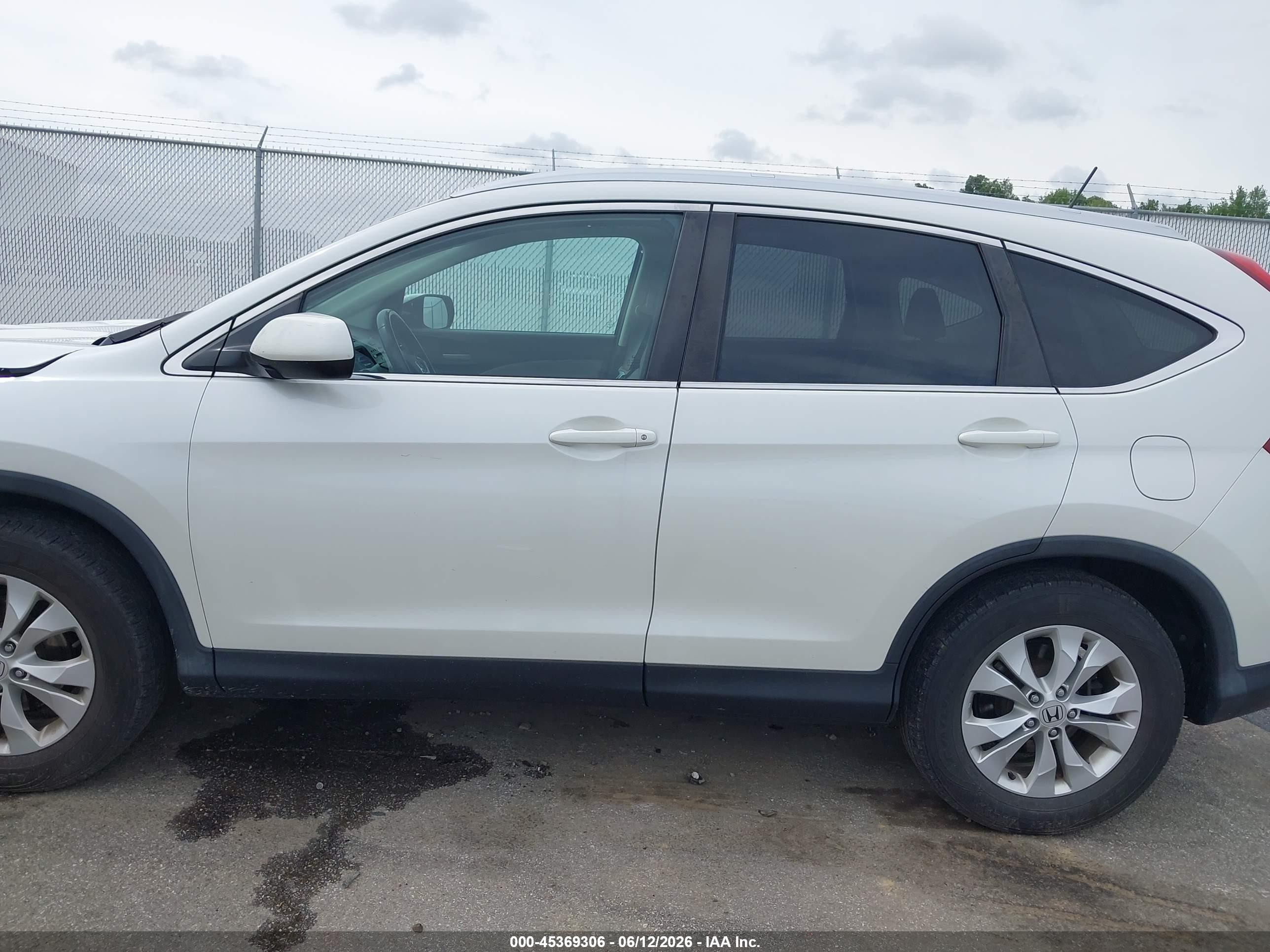 2014 Honda Cr-v Ex-l White vin: 5J6RM4H71EL041712