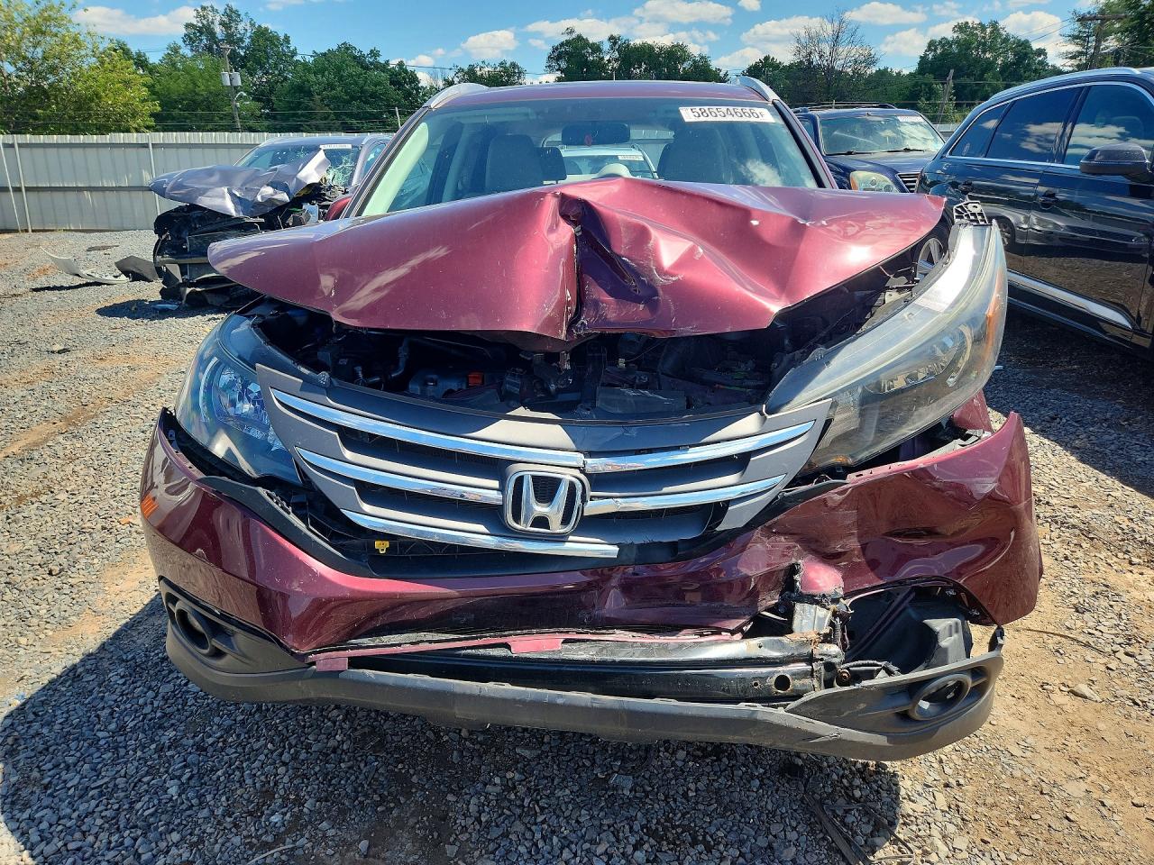 2014 Honda Cr-v Exl Темно-бордовый vin: 5J6RM4H71EL052838