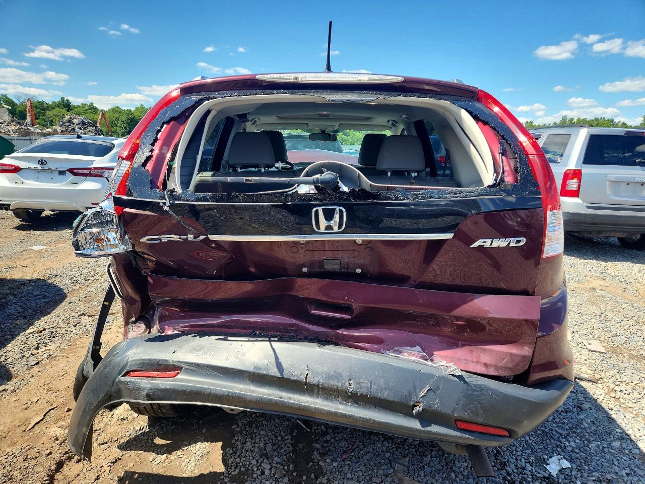 2014 Honda Cr-v Exl Темно-бордовый vin: 5J6RM4H71EL052838