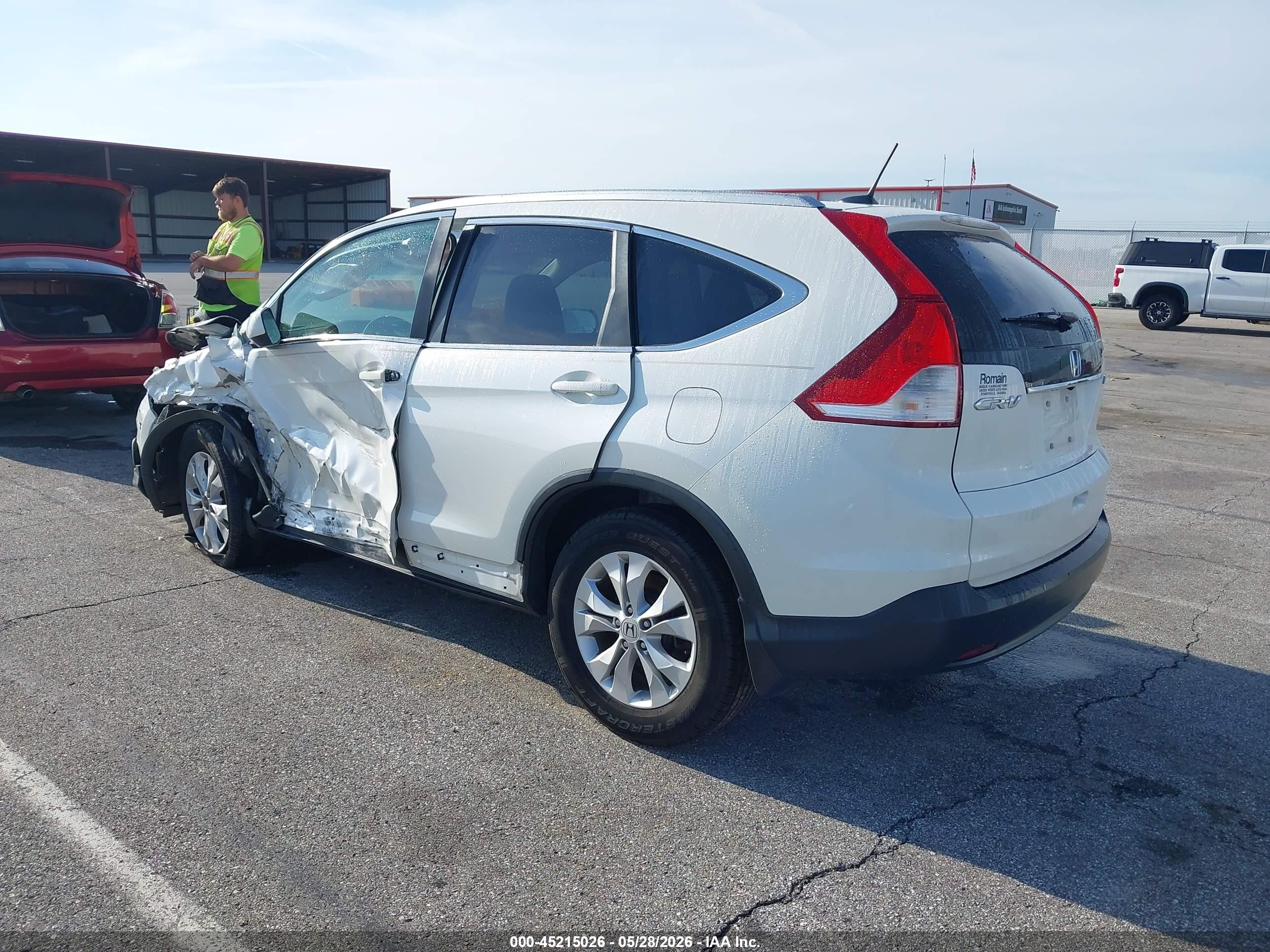 2014 Honda Cr-v Ex-l Белый vin: 5J6RM4H71EL054329