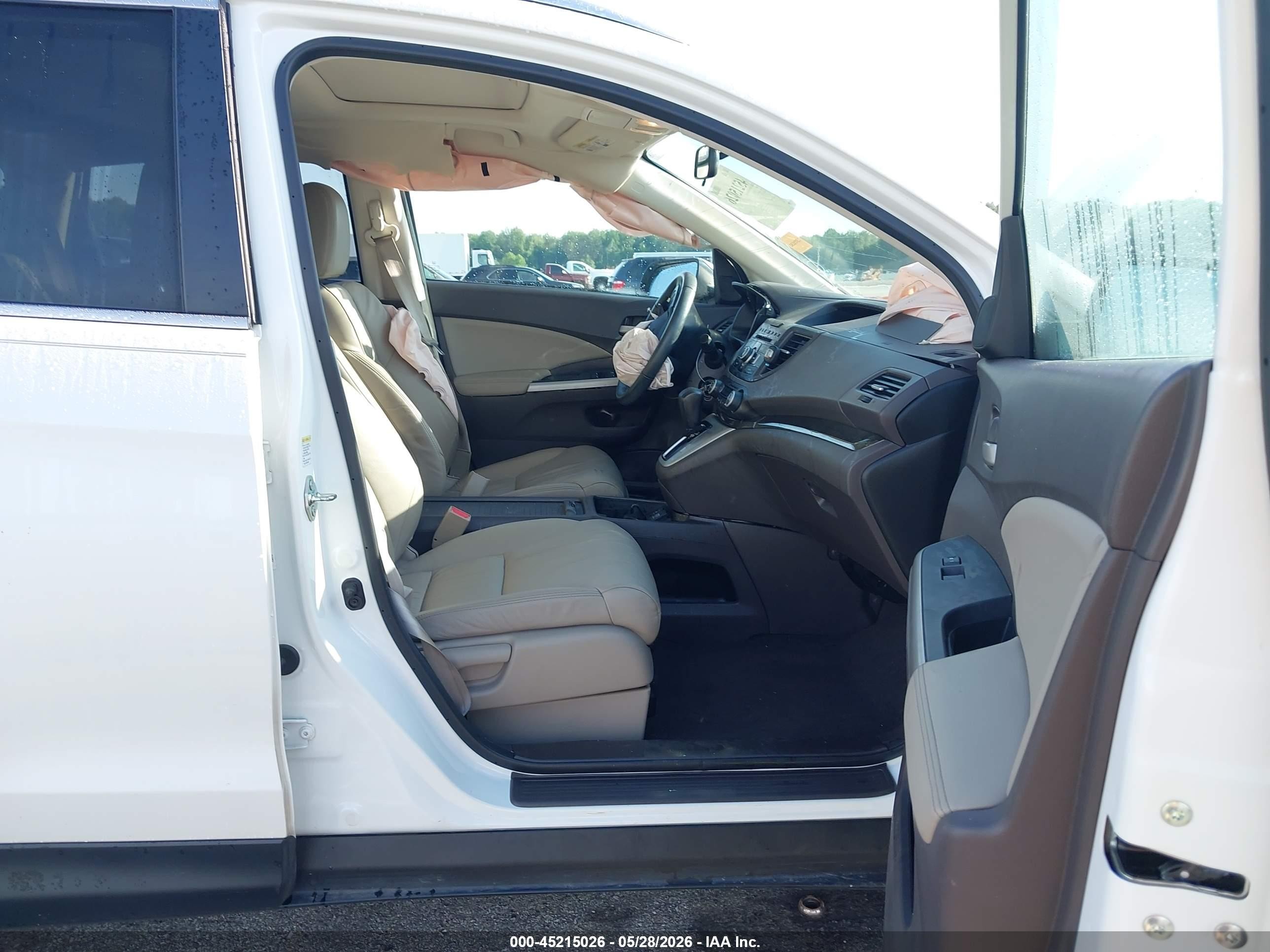 2014 Honda Cr-v Ex-l Белый vin: 5J6RM4H71EL054329