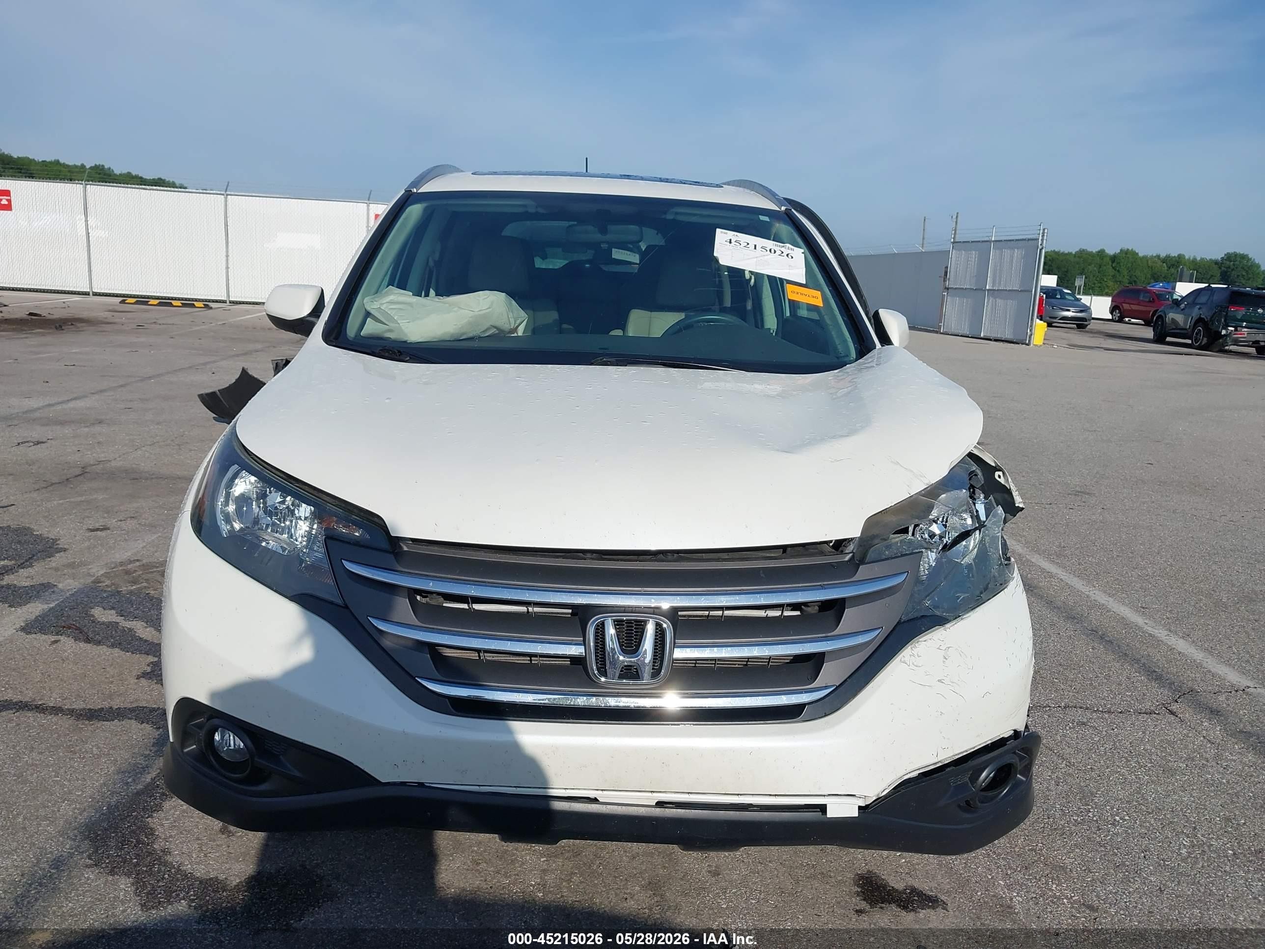 2014 Honda Cr-v Ex-l Белый vin: 5J6RM4H71EL054329