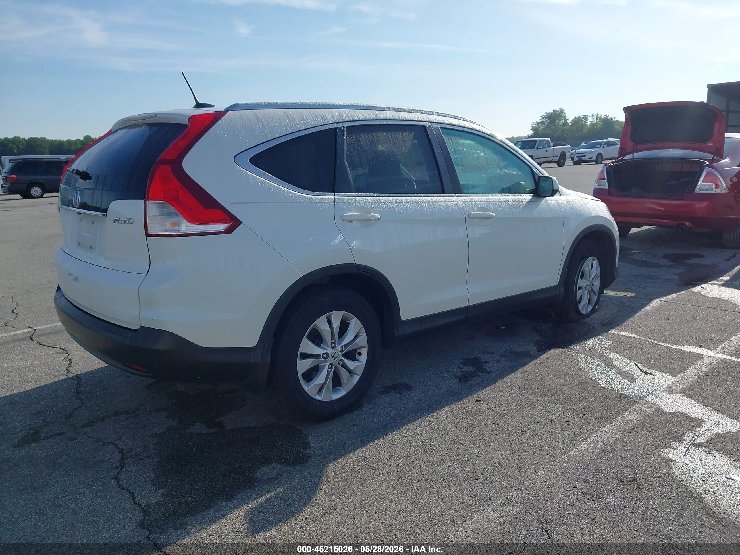 2014 Honda Cr-v Ex-l Белый vin: 5J6RM4H71EL054329