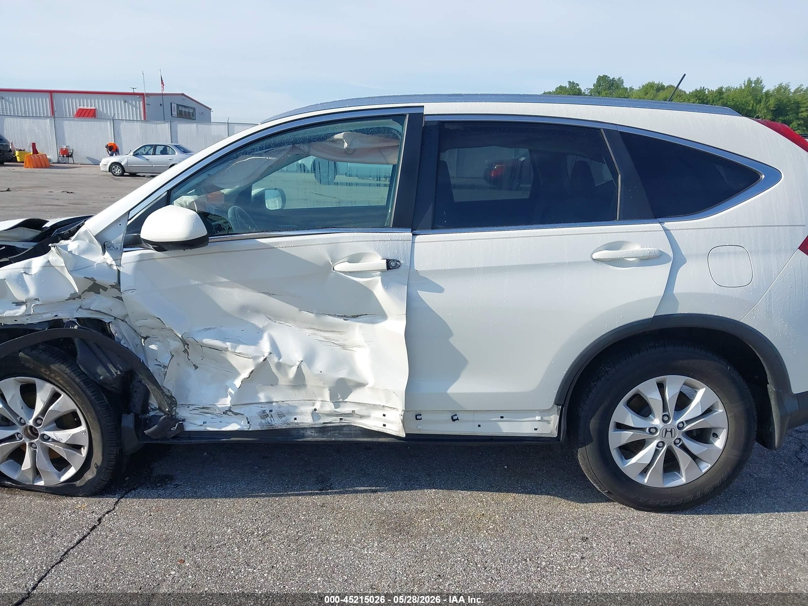 2014 Honda Cr-v Ex-l Белый vin: 5J6RM4H71EL054329