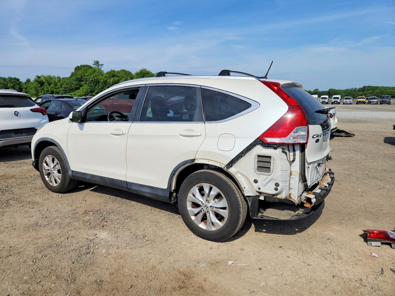 2014 Honda Cr-v Exl Белый vin: 5J6RM4H71EL066657