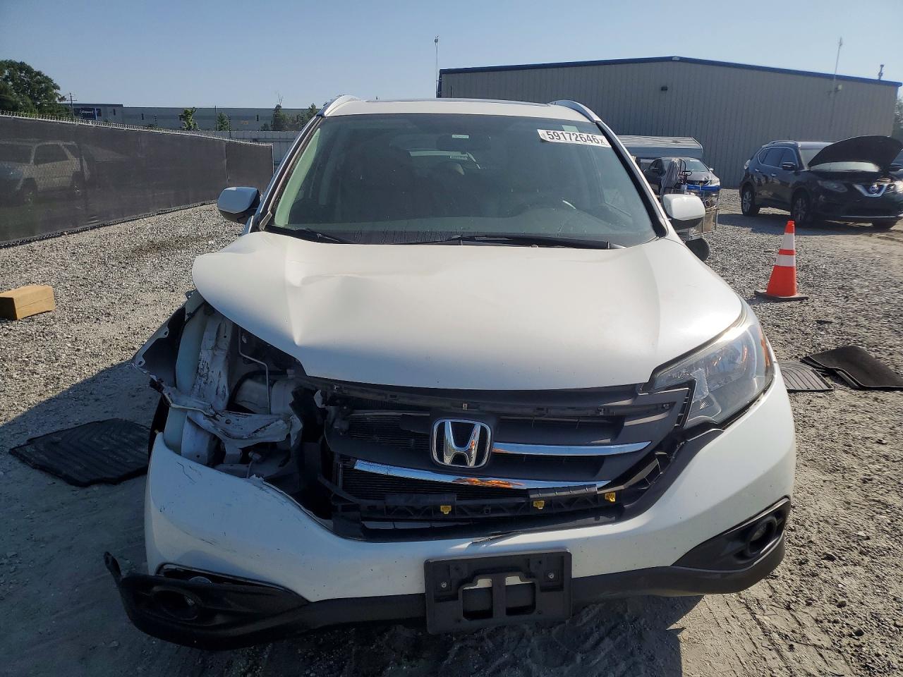 2014 Honda Cr-v Exl White vin: 5J6RM4H71EL068134
