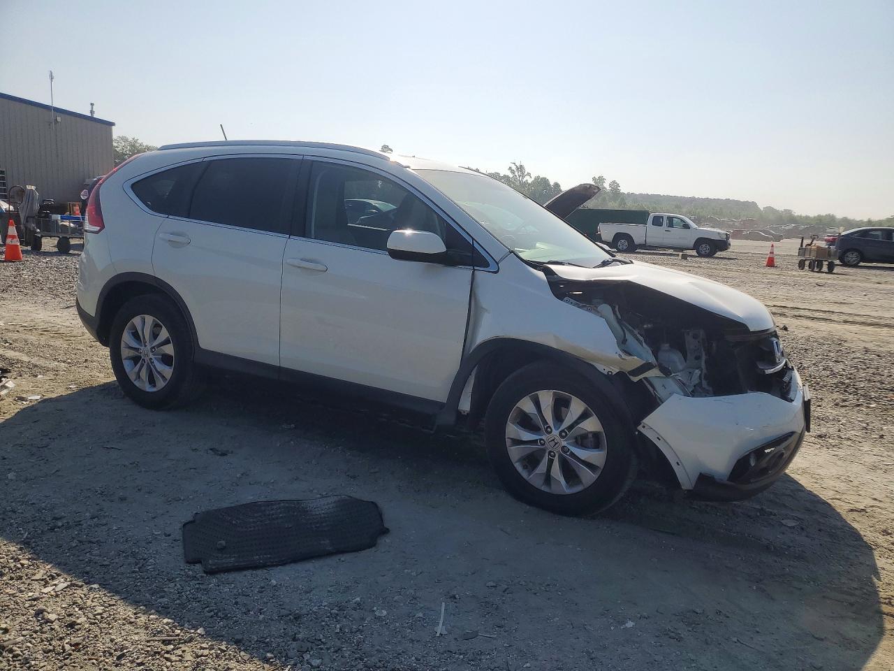 2014 Honda Cr-v Exl White vin: 5J6RM4H71EL068134