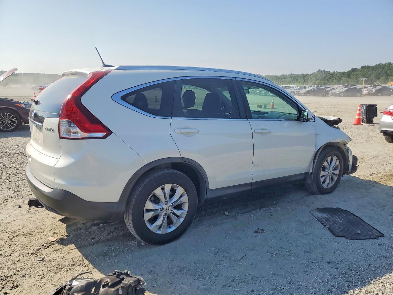 2014 Honda Cr-v Exl White vin: 5J6RM4H71EL068134