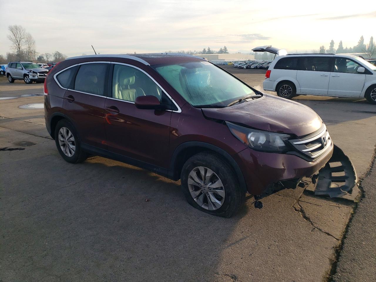 2014 Honda Cr-v Exl Бордовый vin: 5J6RM4H71EL071115