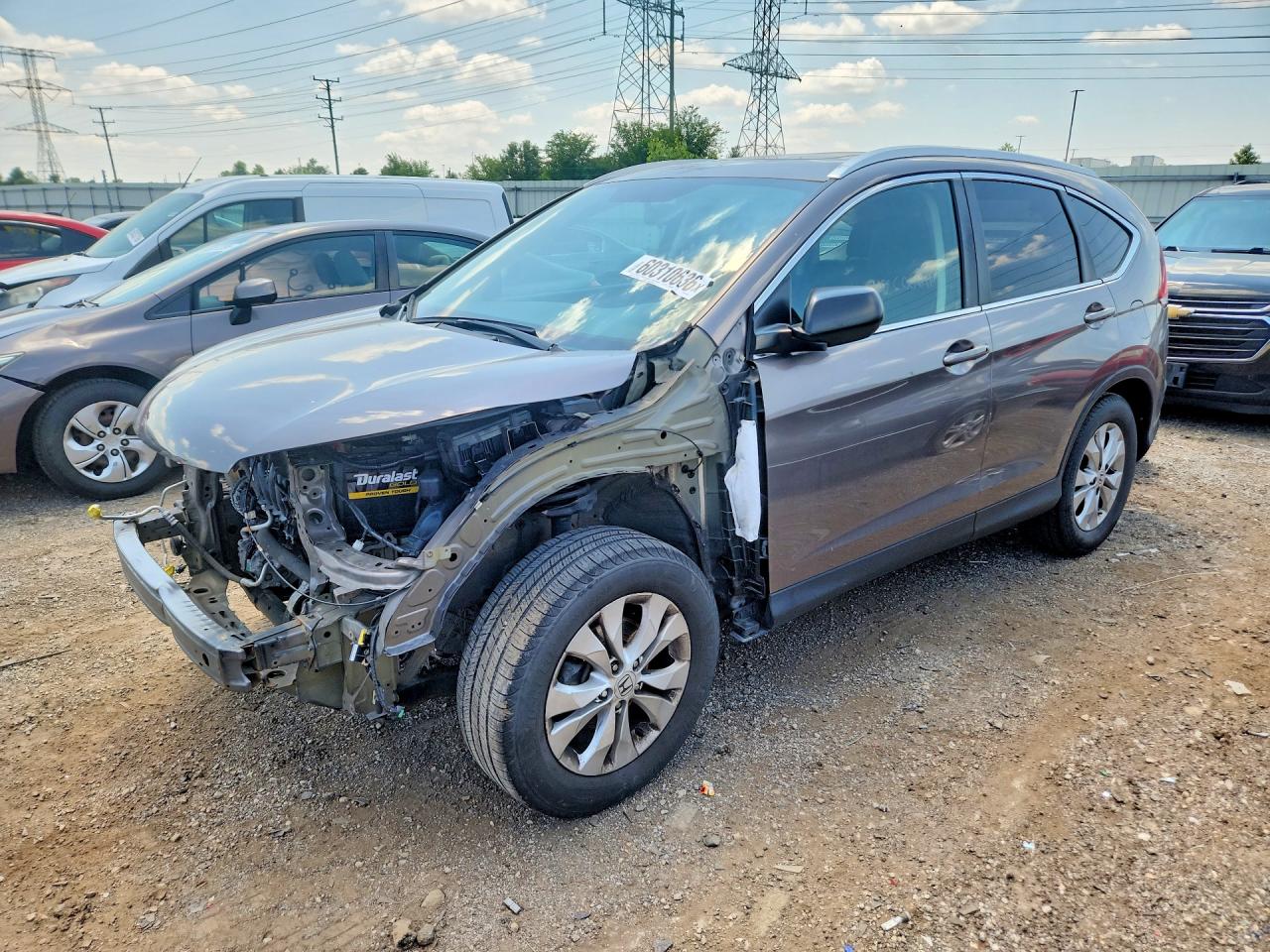 2014 Honda Cr-v Exl Gray vin: 5J6RM4H71EL083393