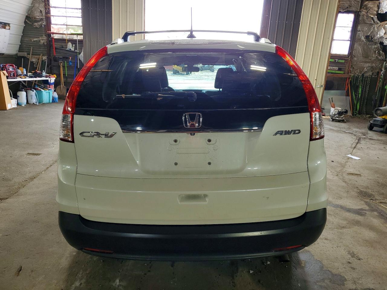 2014 Honda Cr-v Exl White vin: 5J6RM4H71EL095642