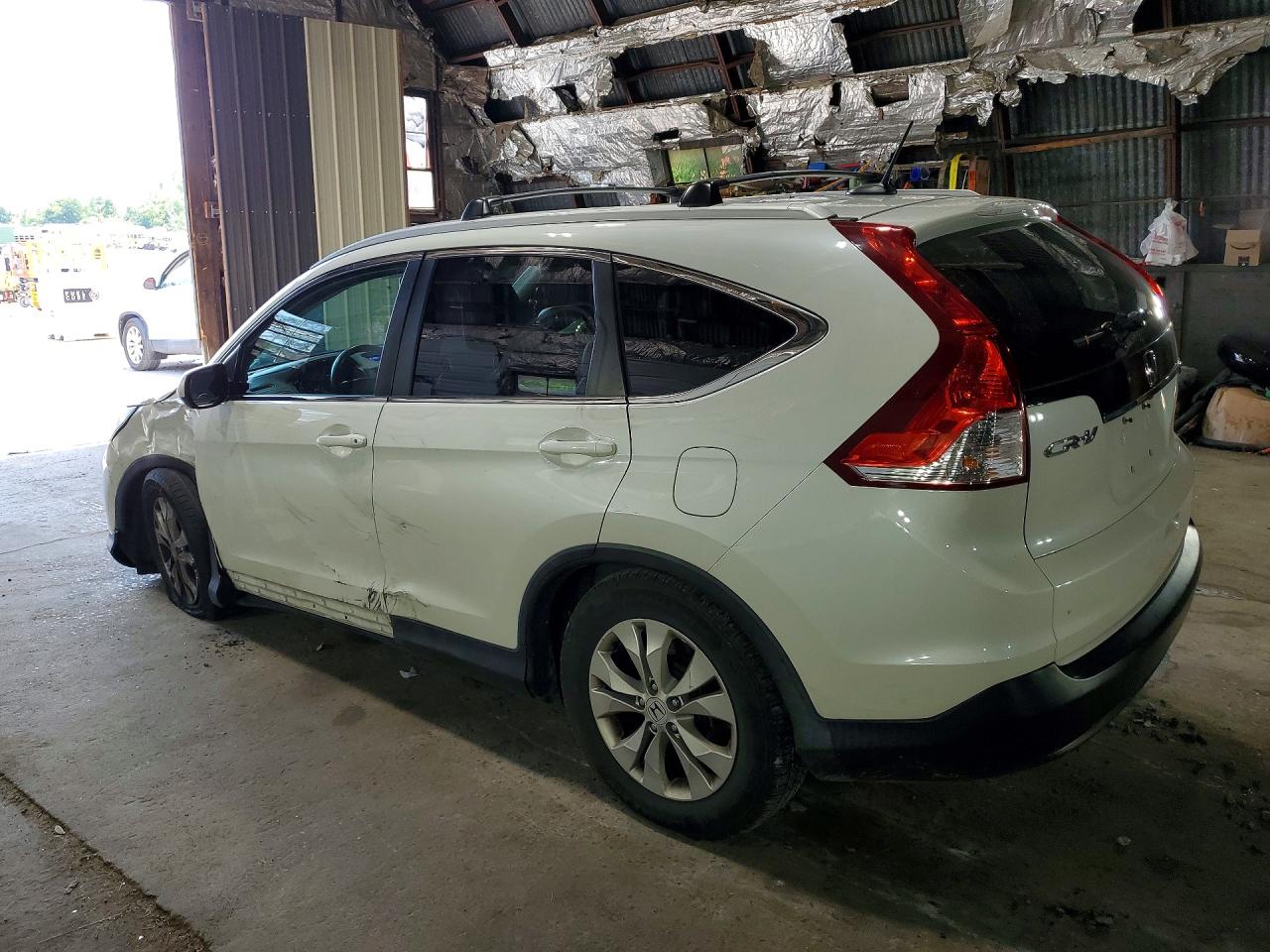2014 Honda Cr-v Exl White vin: 5J6RM4H71EL095642