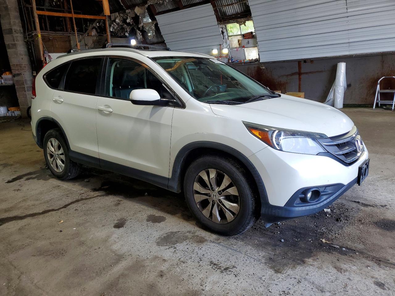 2014 Honda Cr-v Exl White vin: 5J6RM4H71EL095642