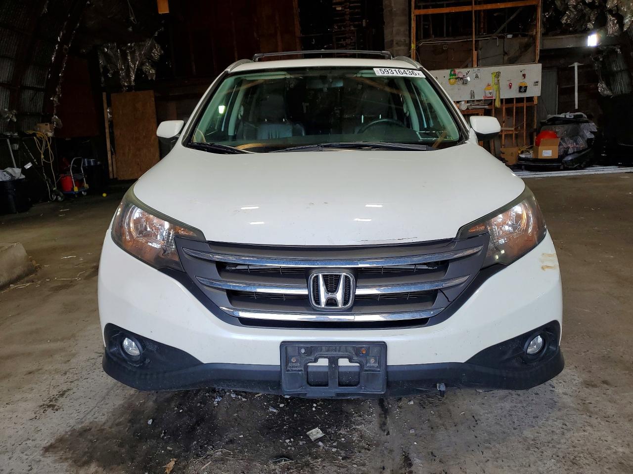 2014 Honda Cr-v Exl White vin: 5J6RM4H71EL095642