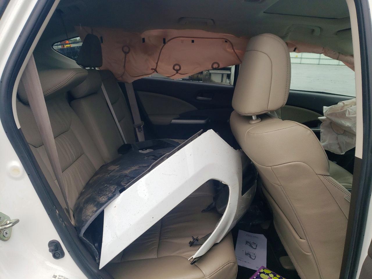 2014 Honda Cr-v Exl White vin: 5J6RM4H71EL096371