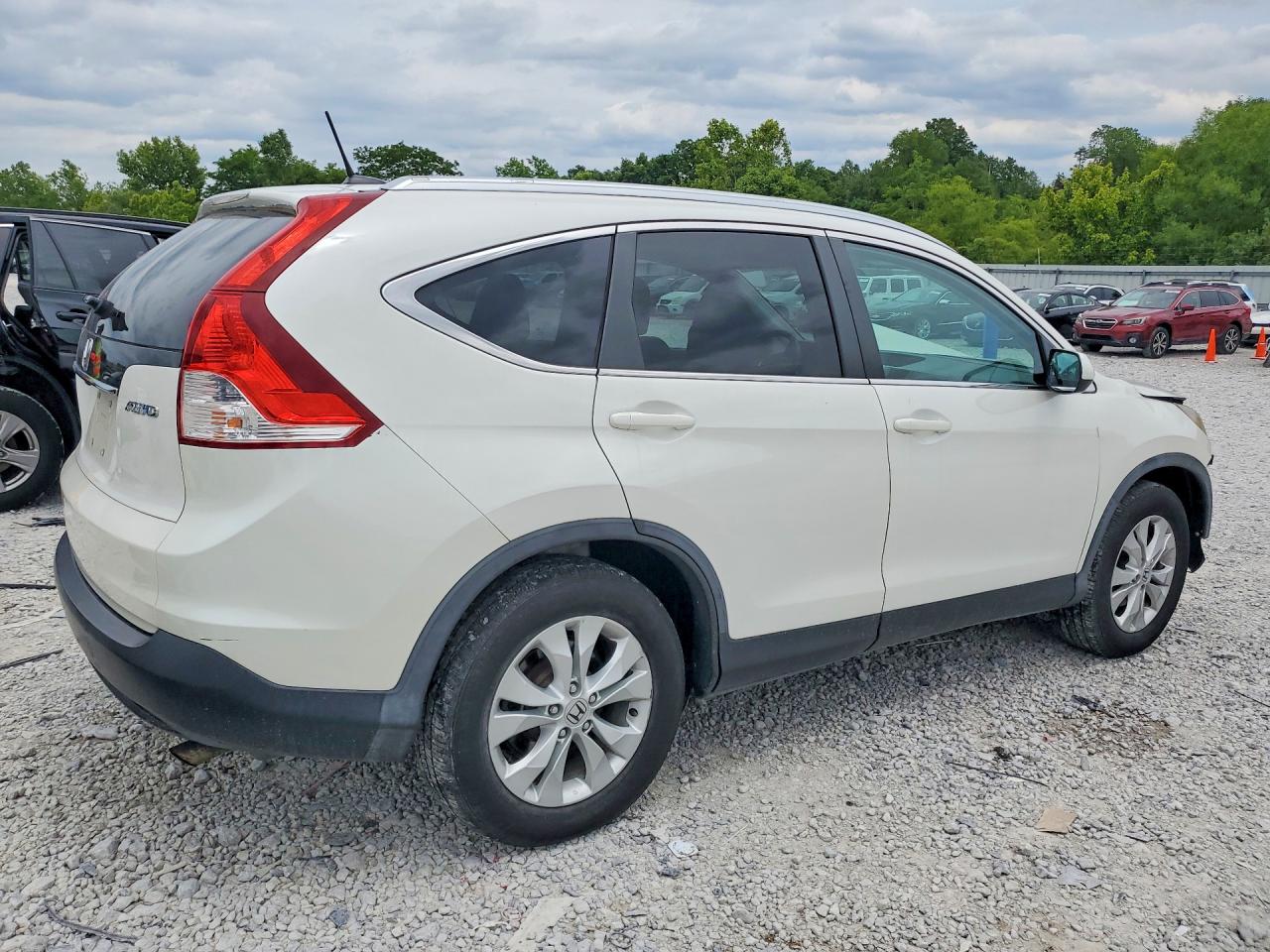 2014 Honda Cr-v Exl White vin: 5J6RM4H71EL099061