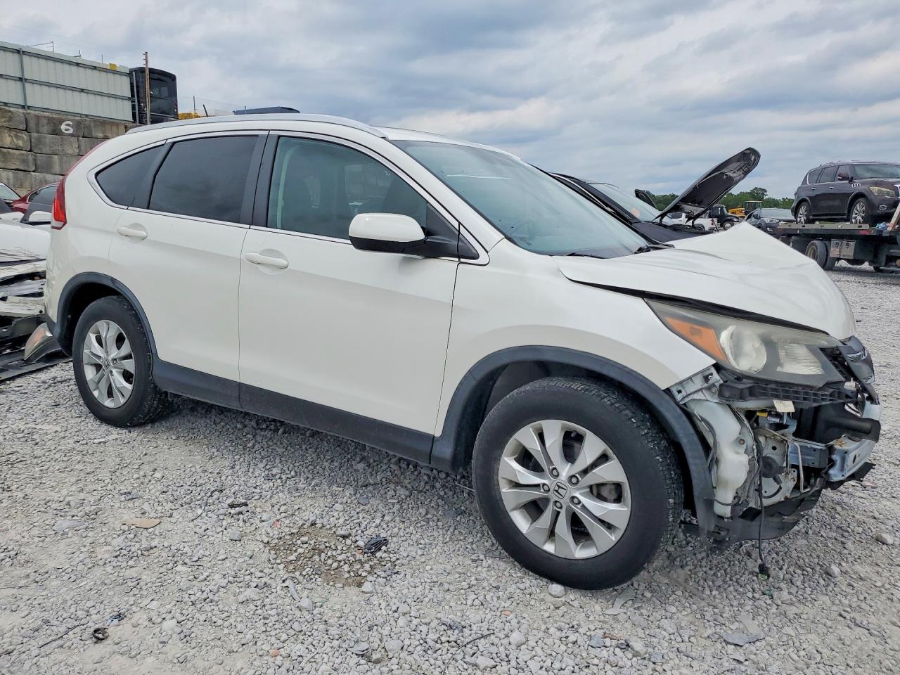2014 Honda Cr-v Exl White vin: 5J6RM4H71EL099061