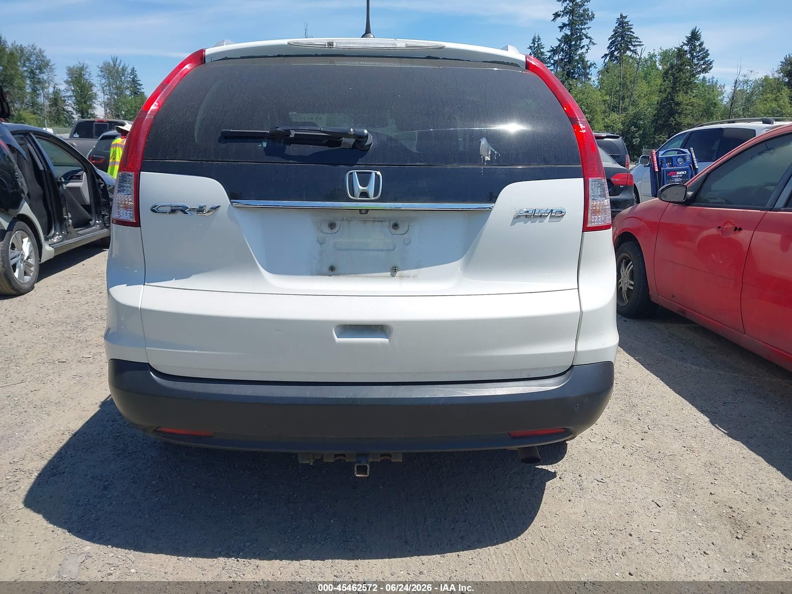 2014 Honda Cr-v Ex-l White vin: 5J6RM4H71EL100502