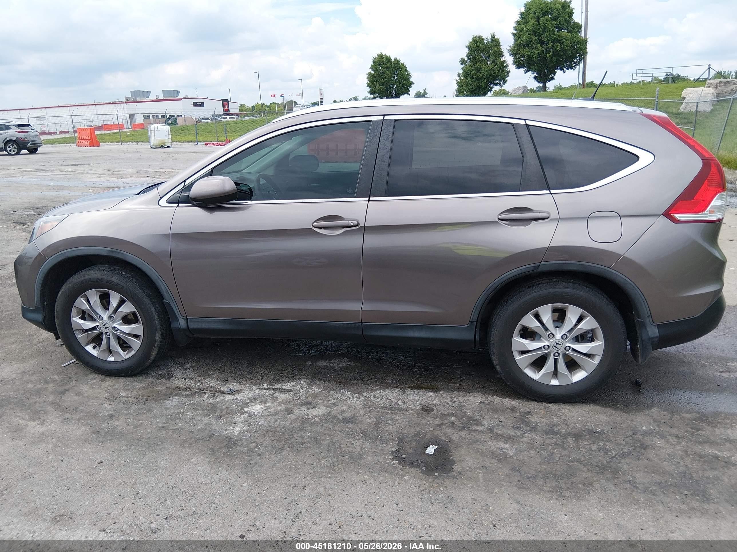 2014 Honda Cr-v Ex-l Gray vin: 5J6RM4H71EL104601