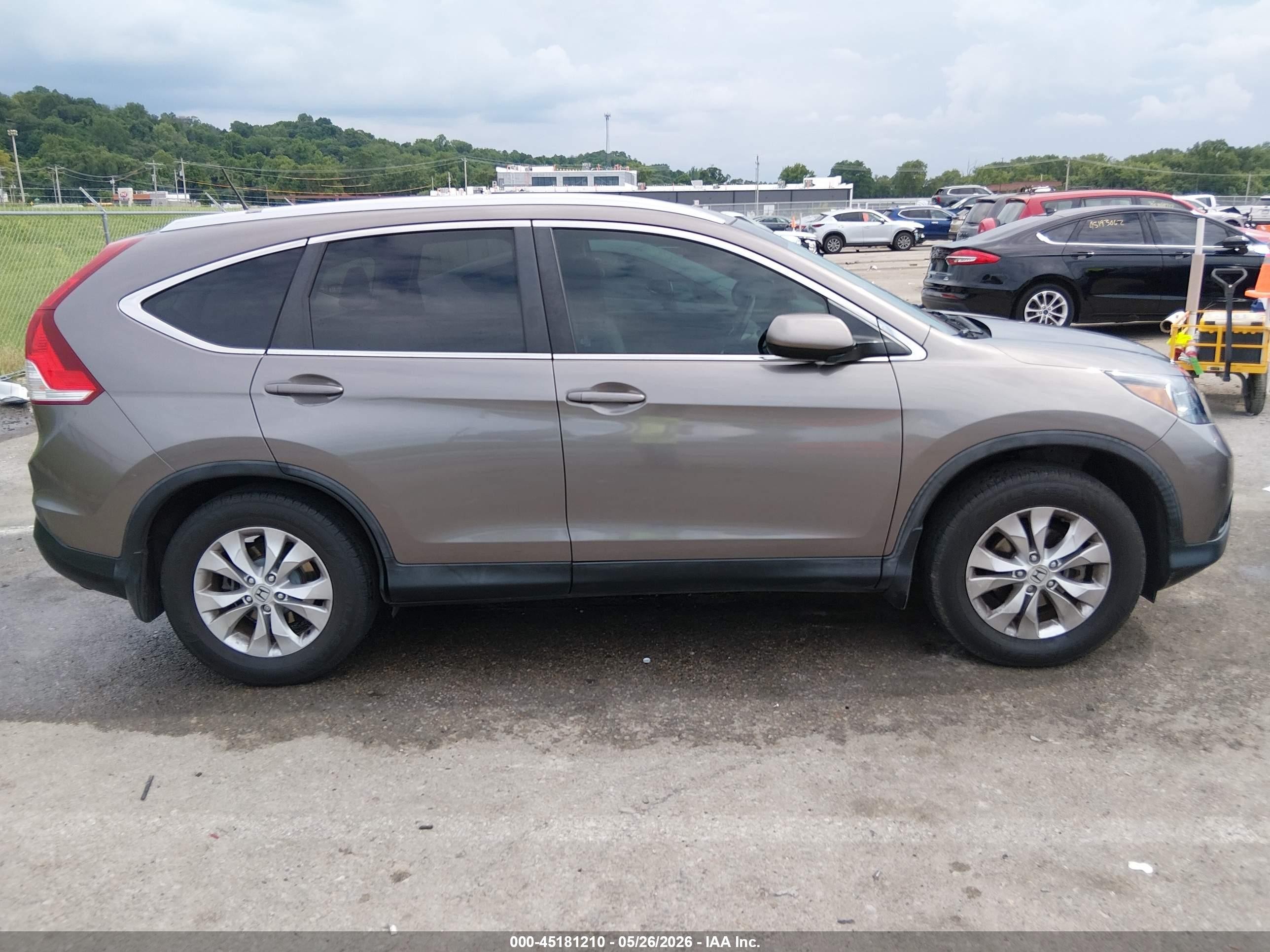 2014 Honda Cr-v Ex-l Gray vin: 5J6RM4H71EL104601
