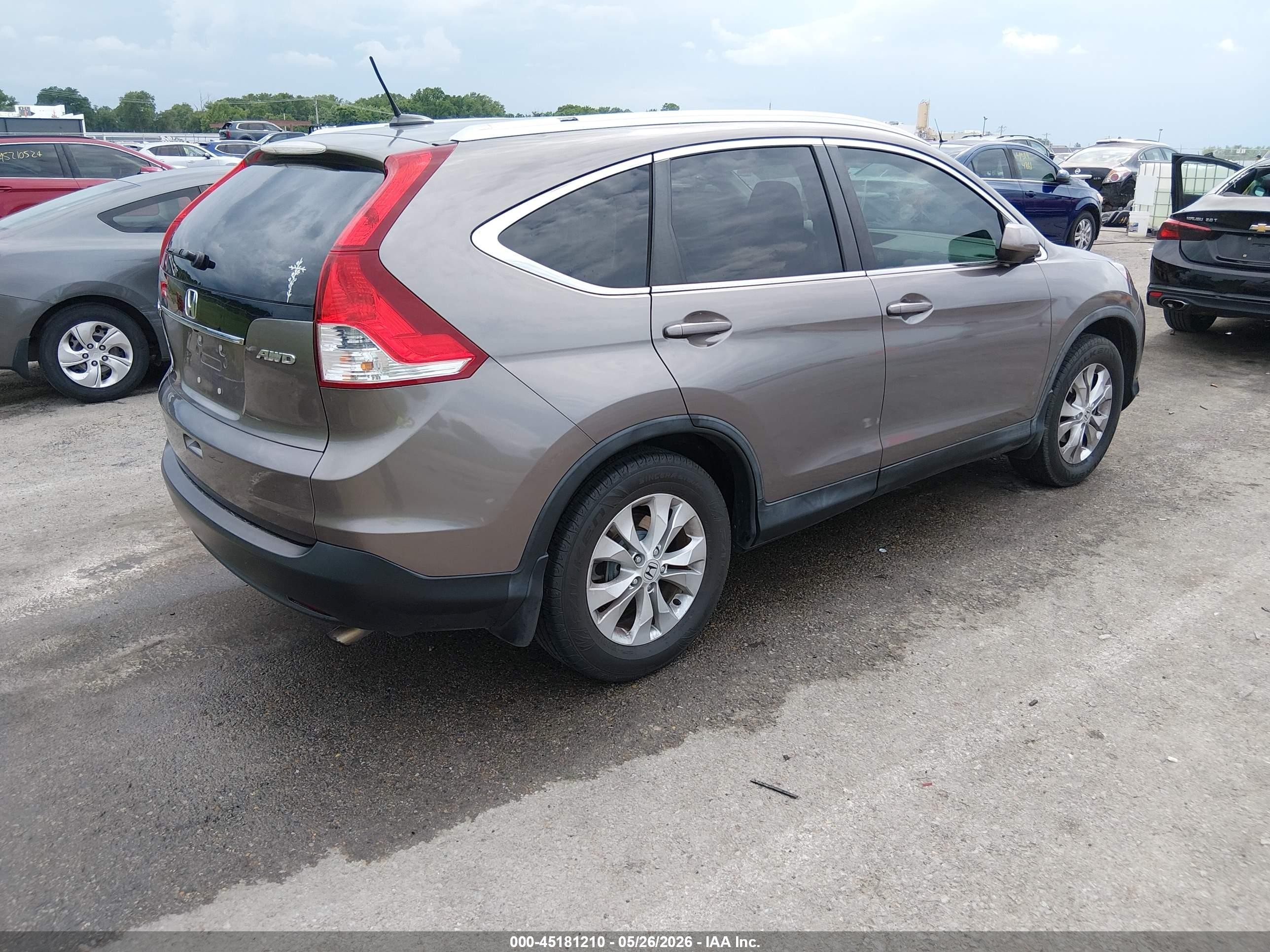 2014 Honda Cr-v Ex-l Gray vin: 5J6RM4H71EL104601