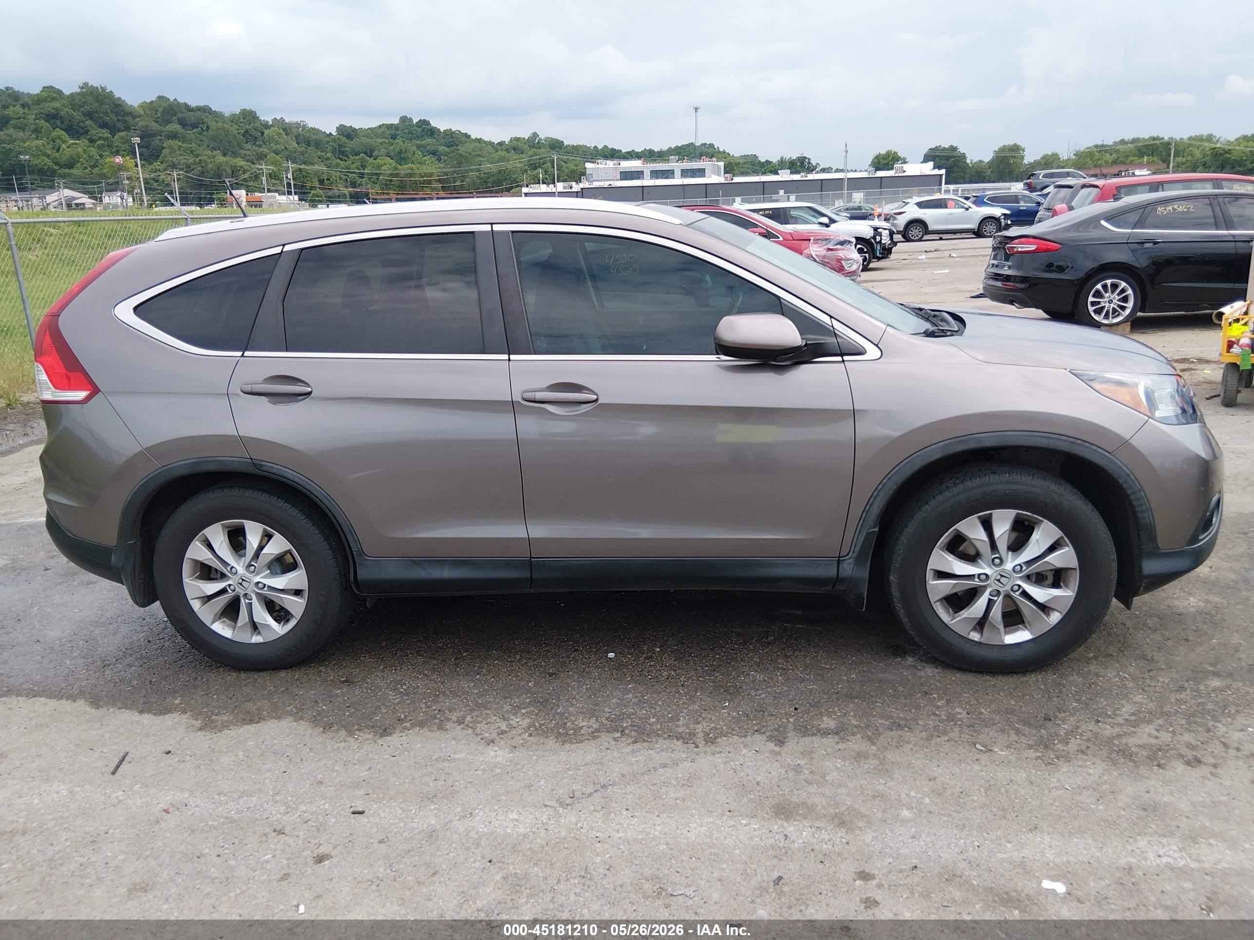 2014 Honda Cr-v Ex-l Gray vin: 5J6RM4H71EL104601