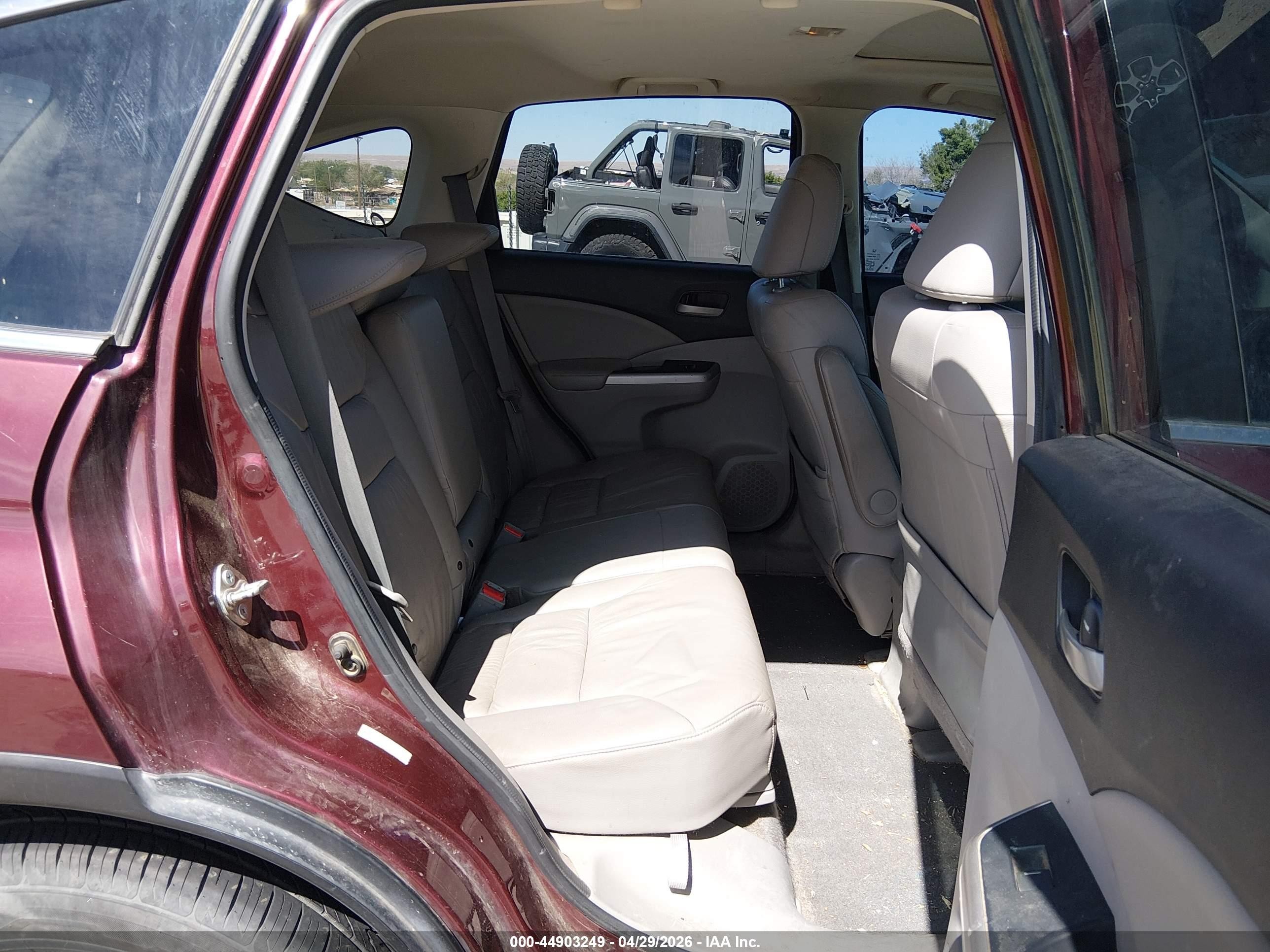 2014 Honda Cr-v Ex-l Maroon vin: 5J6RM4H71EL104873