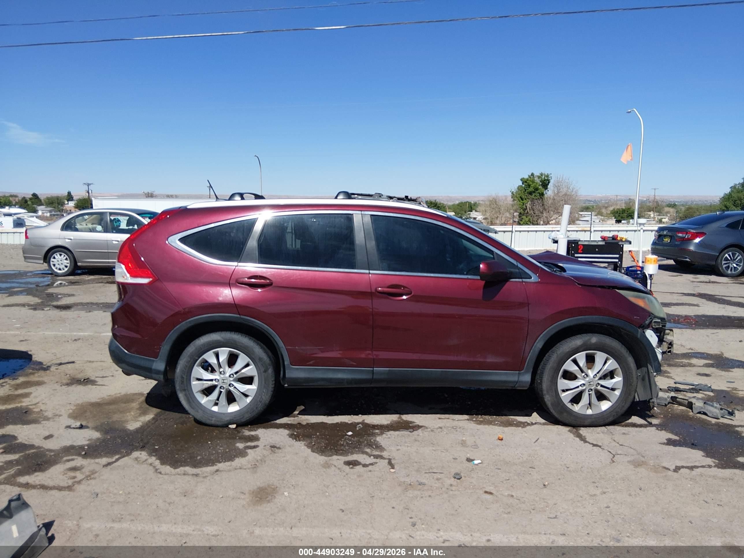 2014 Honda Cr-v Ex-l Maroon vin: 5J6RM4H71EL104873