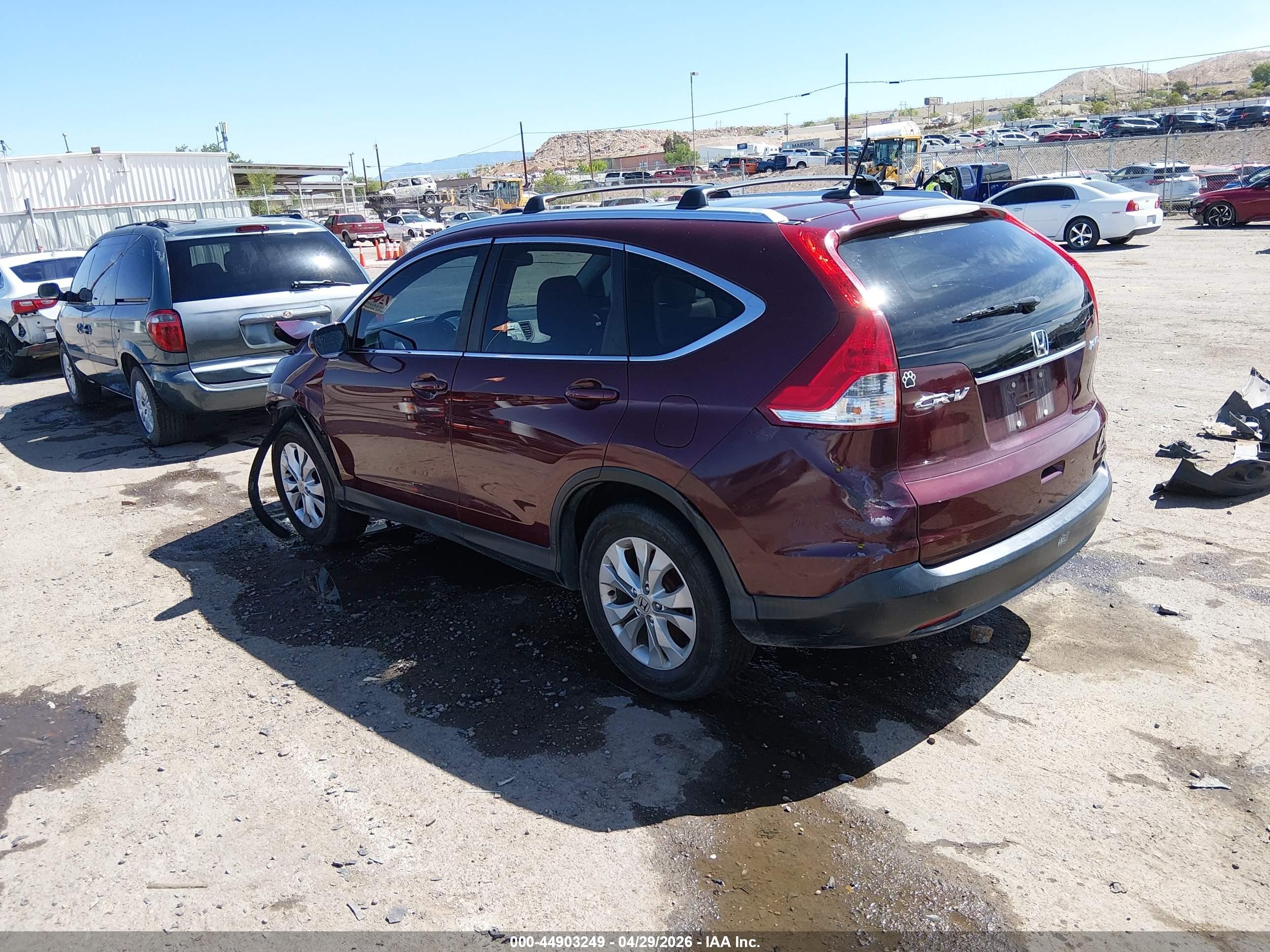 2014 Honda Cr-v Ex-l Maroon vin: 5J6RM4H71EL104873