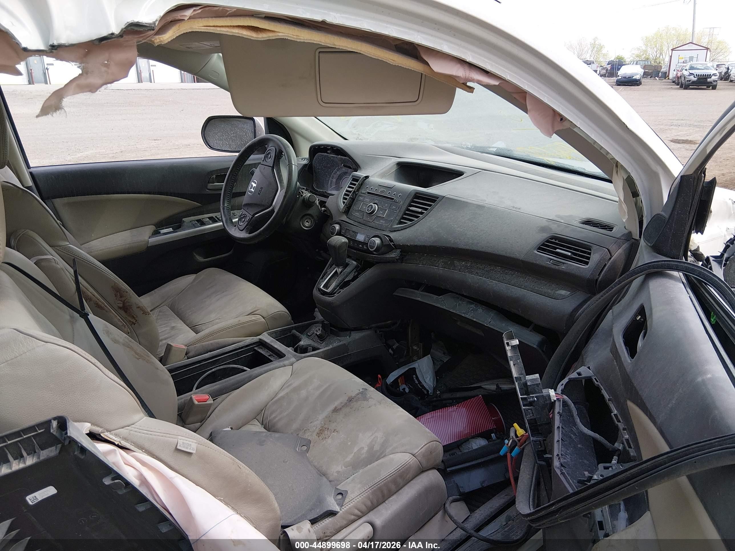 2014 Honda Cr-v Ex-l White vin: 5J6RM4H71EL108860