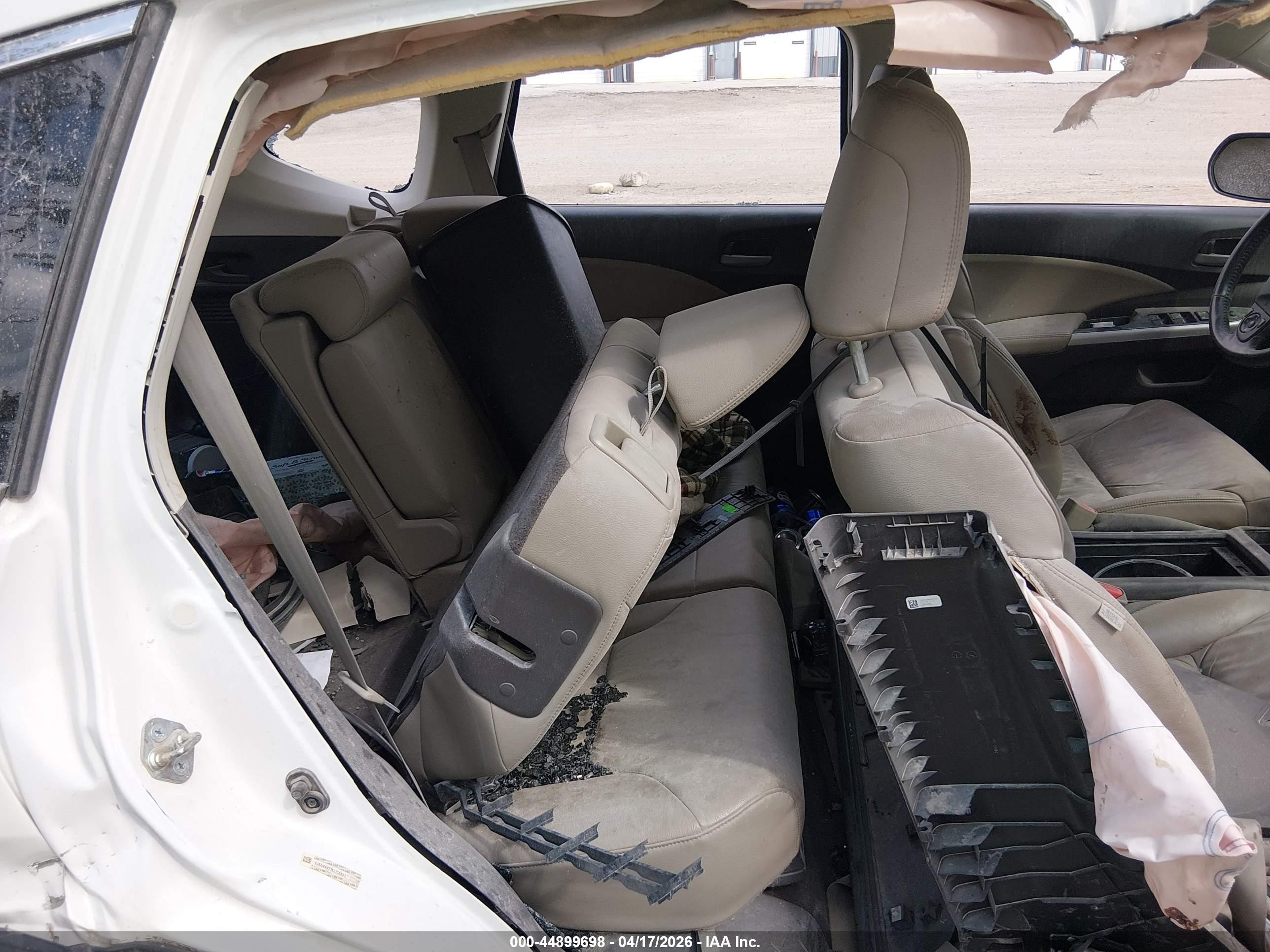 2014 Honda Cr-v Ex-l White vin: 5J6RM4H71EL108860