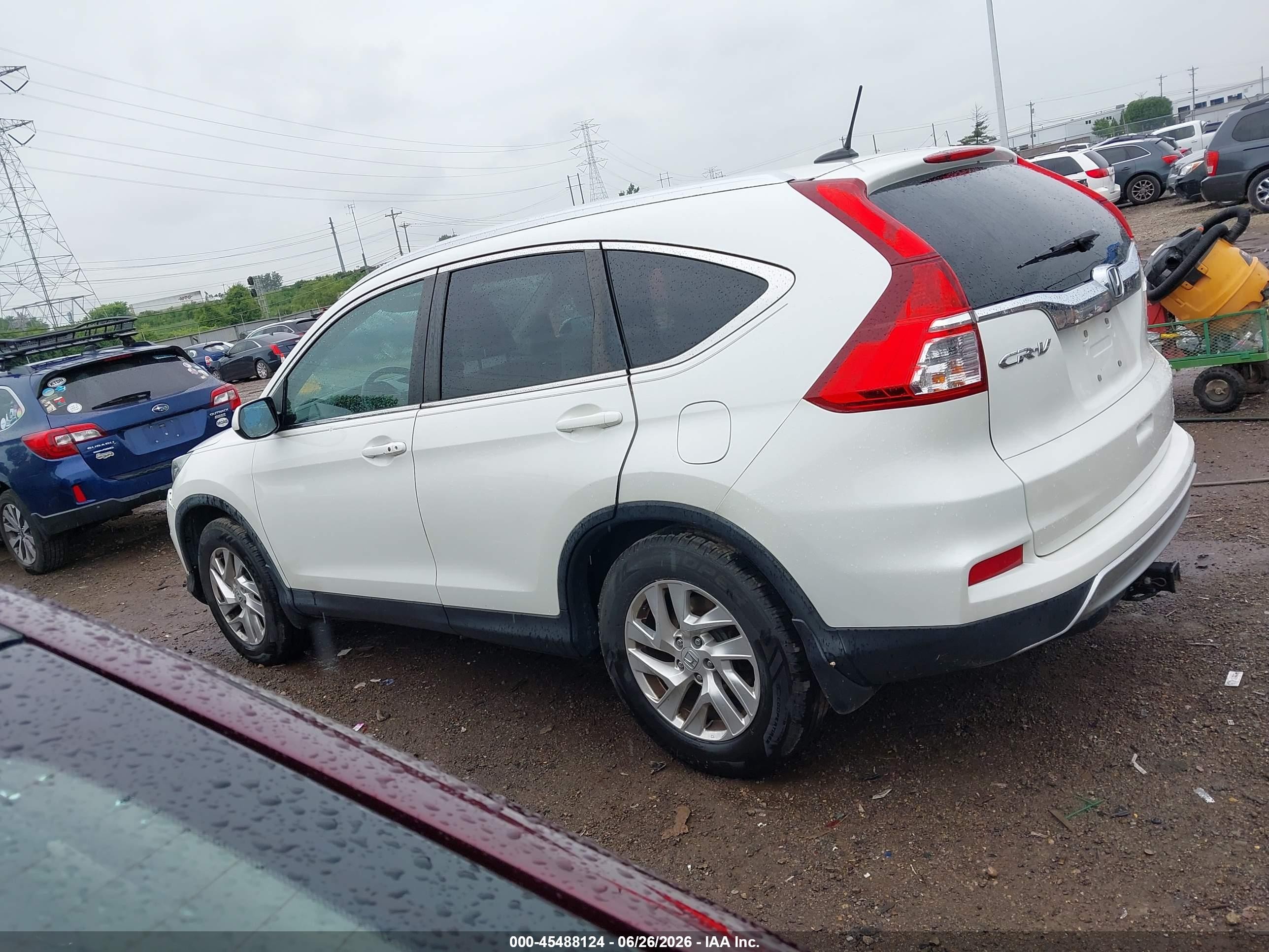 2015 Honda Cr-v Ex-l White vin: 5J6RM4H71FL012390