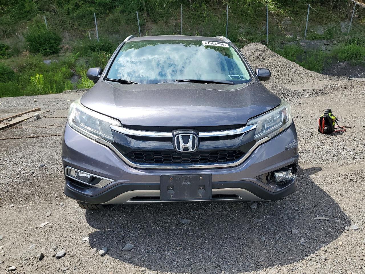 2015 Honda Cr-v Exl Gray vin: 5J6RM4H71FL028895