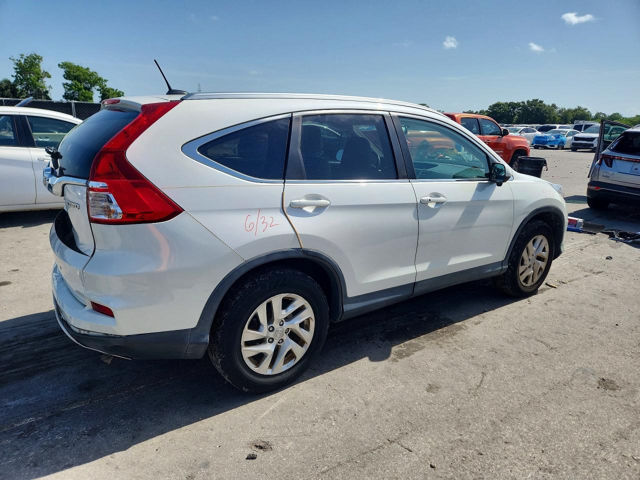 2015 Honda Cr-v Exl White vin: 5J6RM4H71FL057684