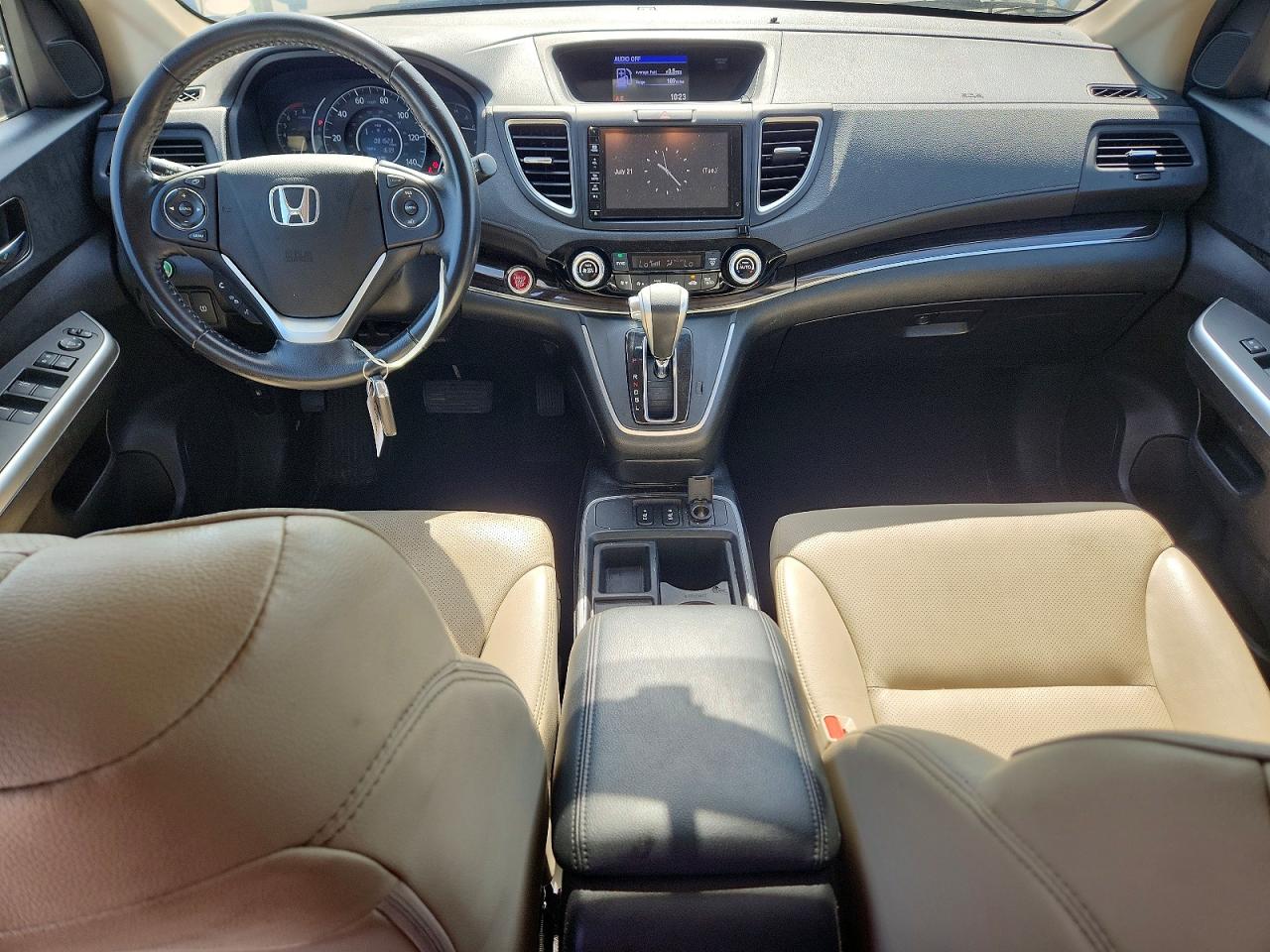 2015 Honda Cr-v Exl White vin: 5J6RM4H71FL057684