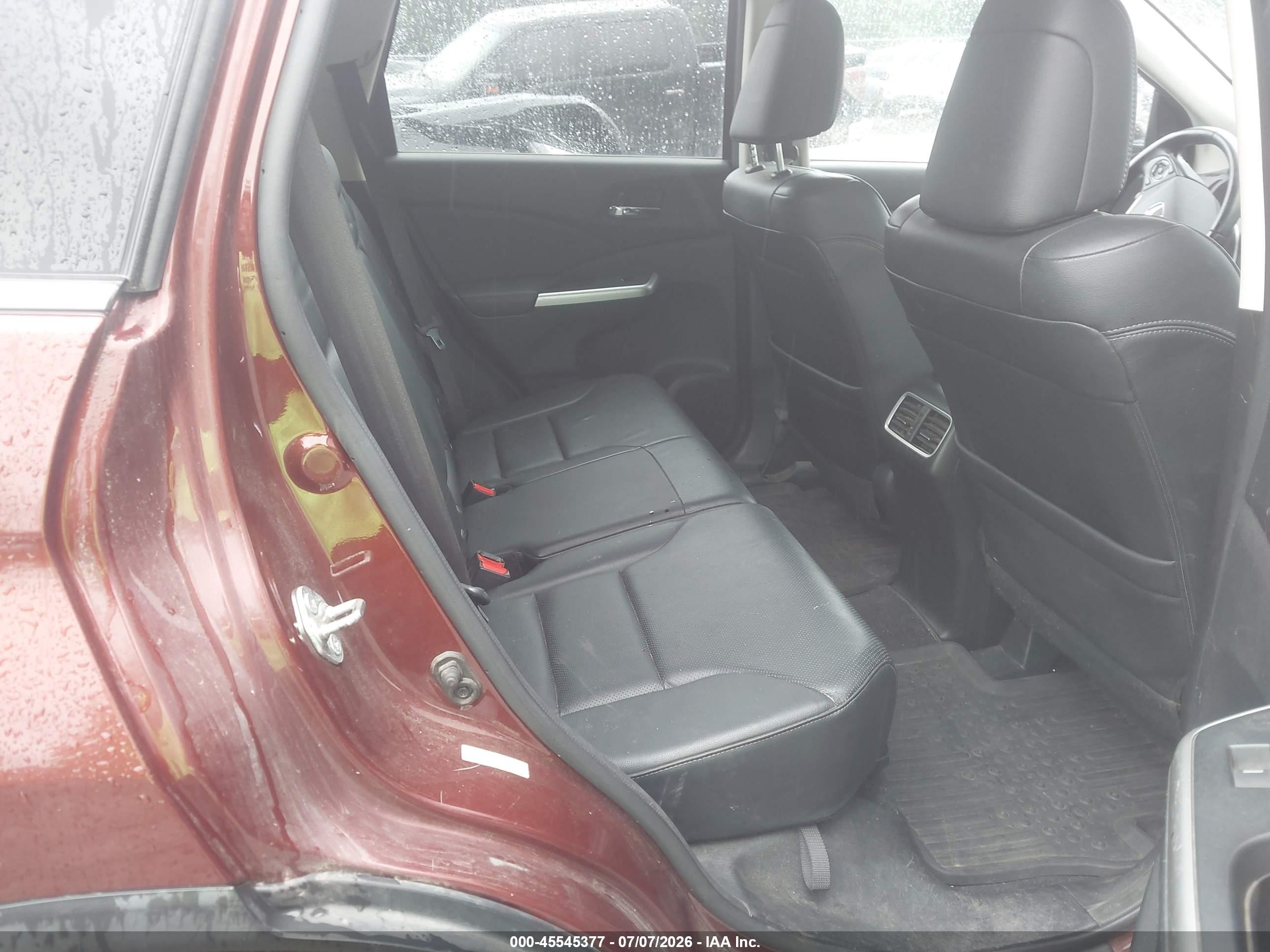 2015 Honda Cr-v Ex-l Maroon vin: 5J6RM4H71FL114854
