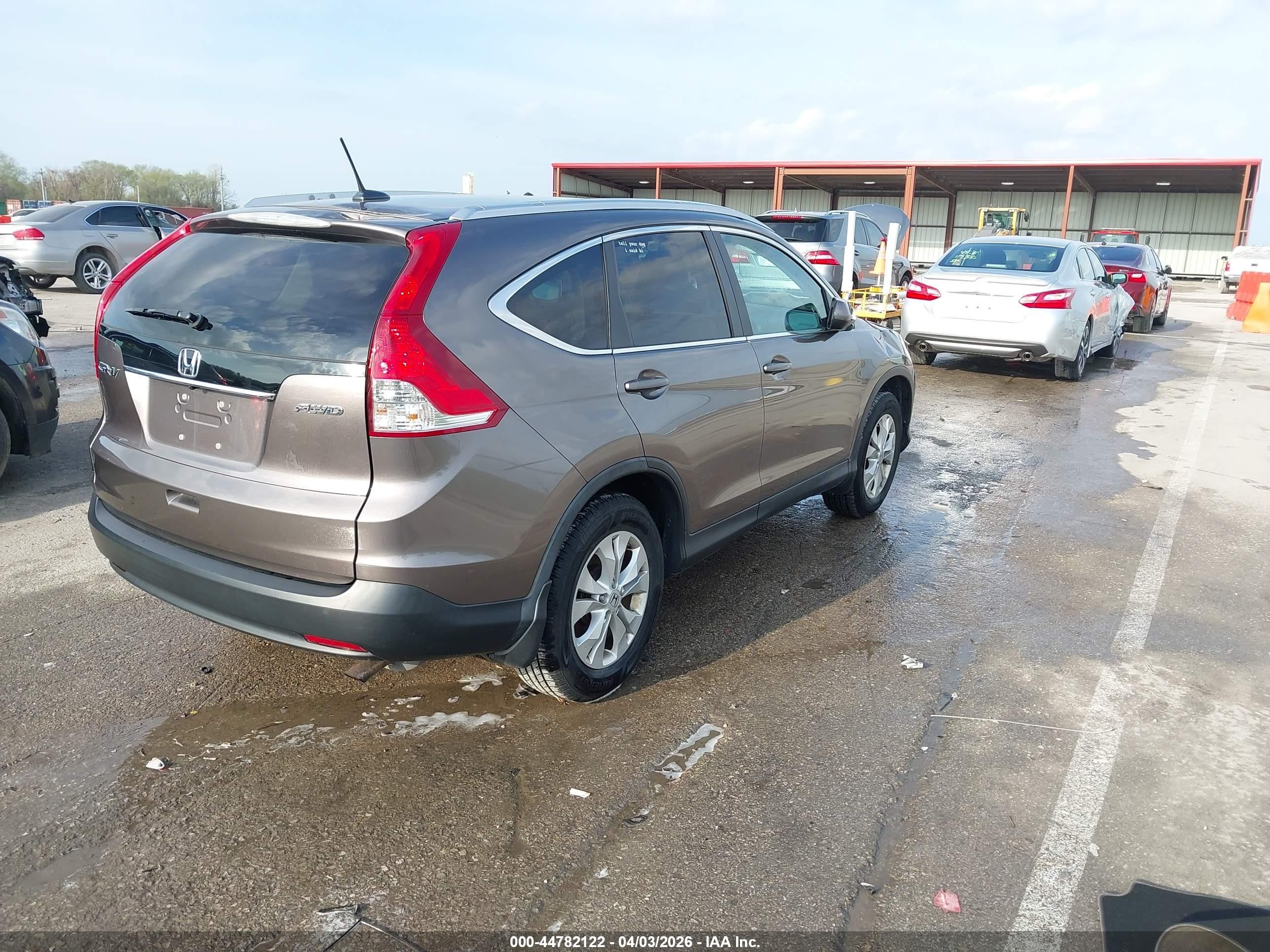 2012 Honda Cr-v Ex-l Gray vin: 5J6RM4H72CL000311